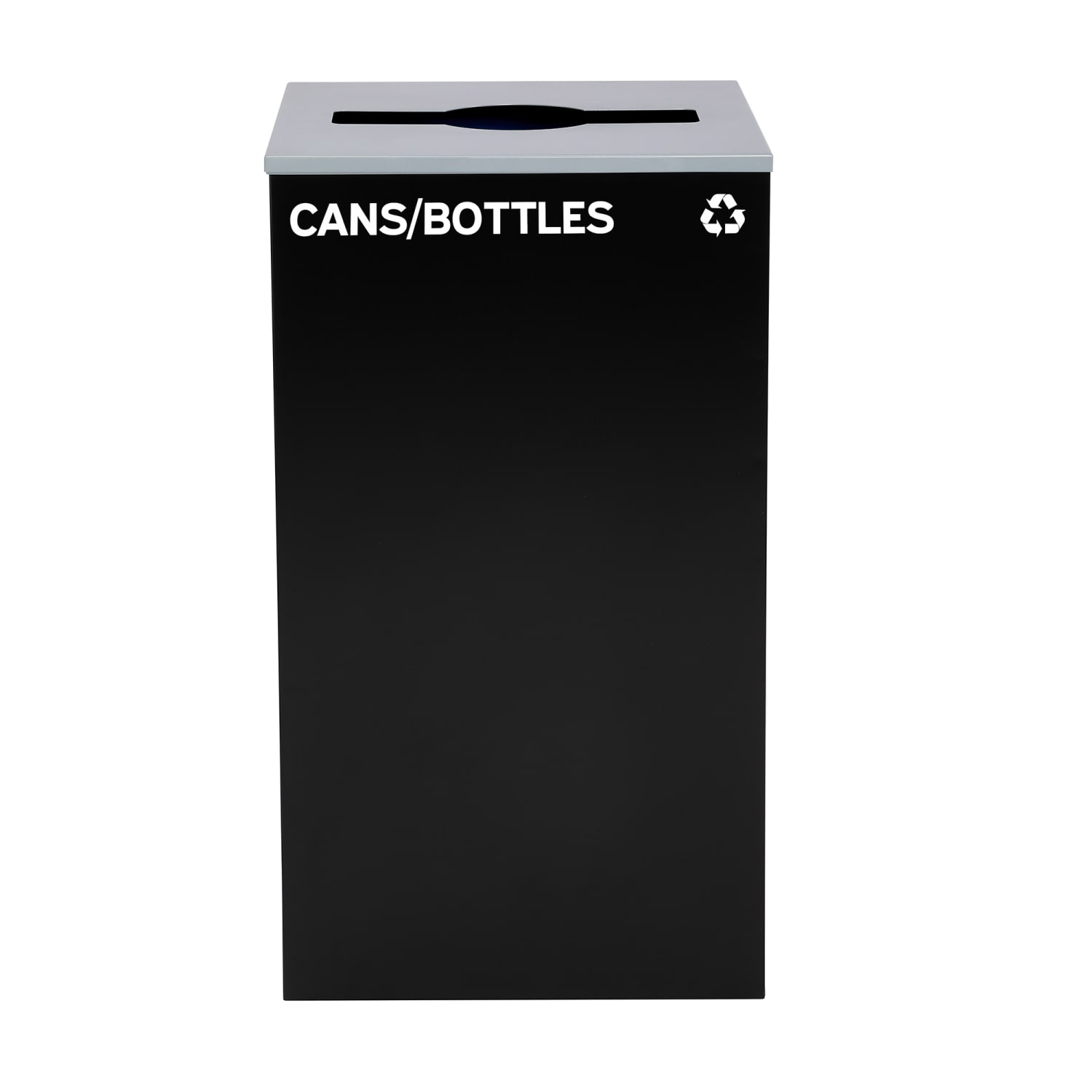 Alpine Industries Stainless Steel Open Top Cans/Bottles Trash Can With Mixed Lid, 29 Gal, 30inH x 16-15/16inW x 16-15/16inD, Black - Image 3