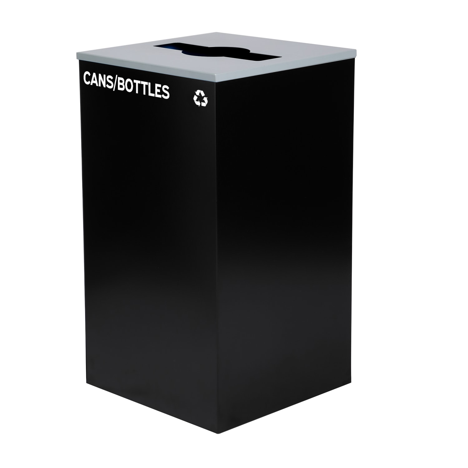 Alpine Industries Stainless Steel Open Top Cans/Bottles Trash Can With Mixed Lid, 29 Gal, 30inH x 16-15/16inW x 16-15/16inD, Black - Image 4