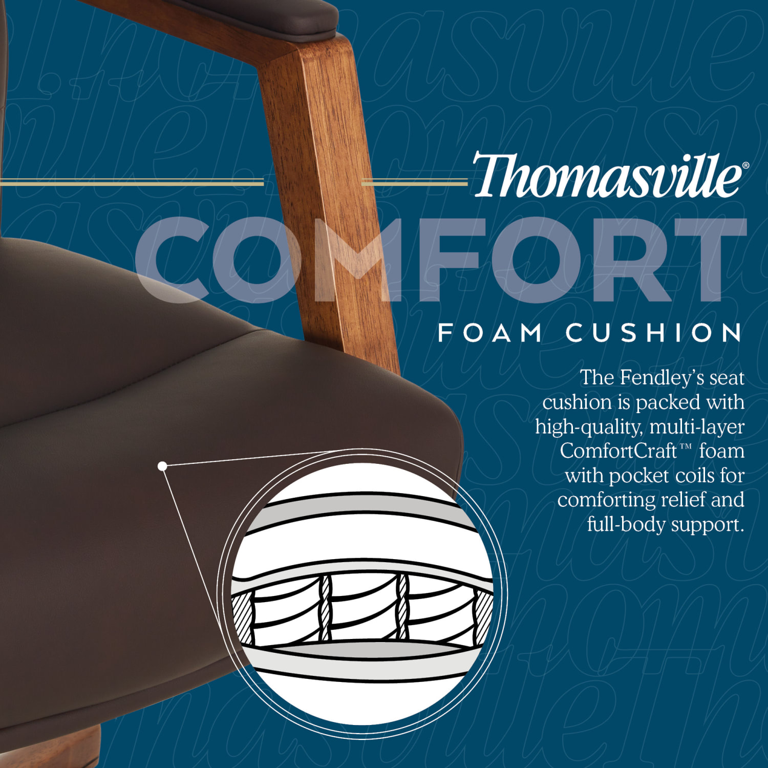 Thomasville Fendley Ergonomic Faux Leather Mid Back Office Chair Dark Brown PopularChairscom