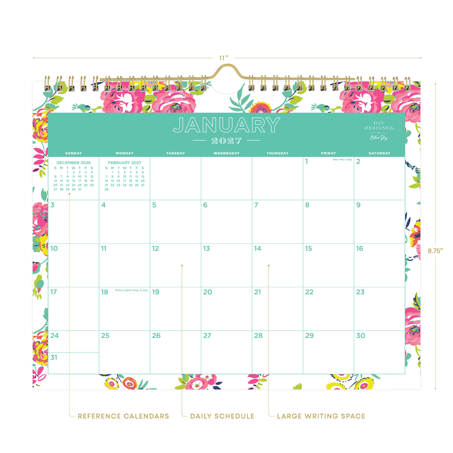 2027 Blue Sky Peyton White Monthly Wall Calendar, 11x8.75, 0%, Peyton White, Jan-Dec, RY27 - Image 3