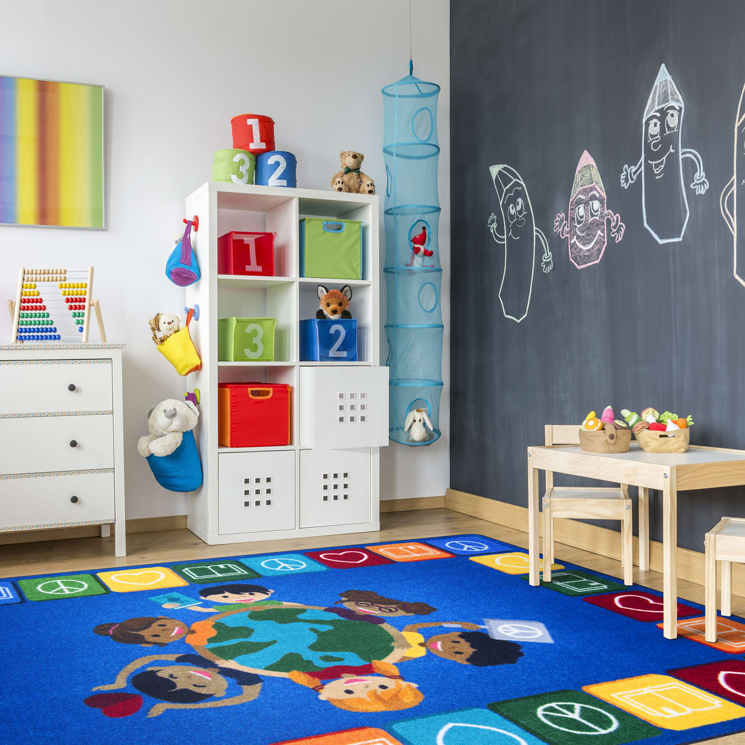 Joy Carpets Kids Essentials Rectangle Area Rug, 7-2/3ft x 10-3/4ft, Peaceful Readers - Image 4
