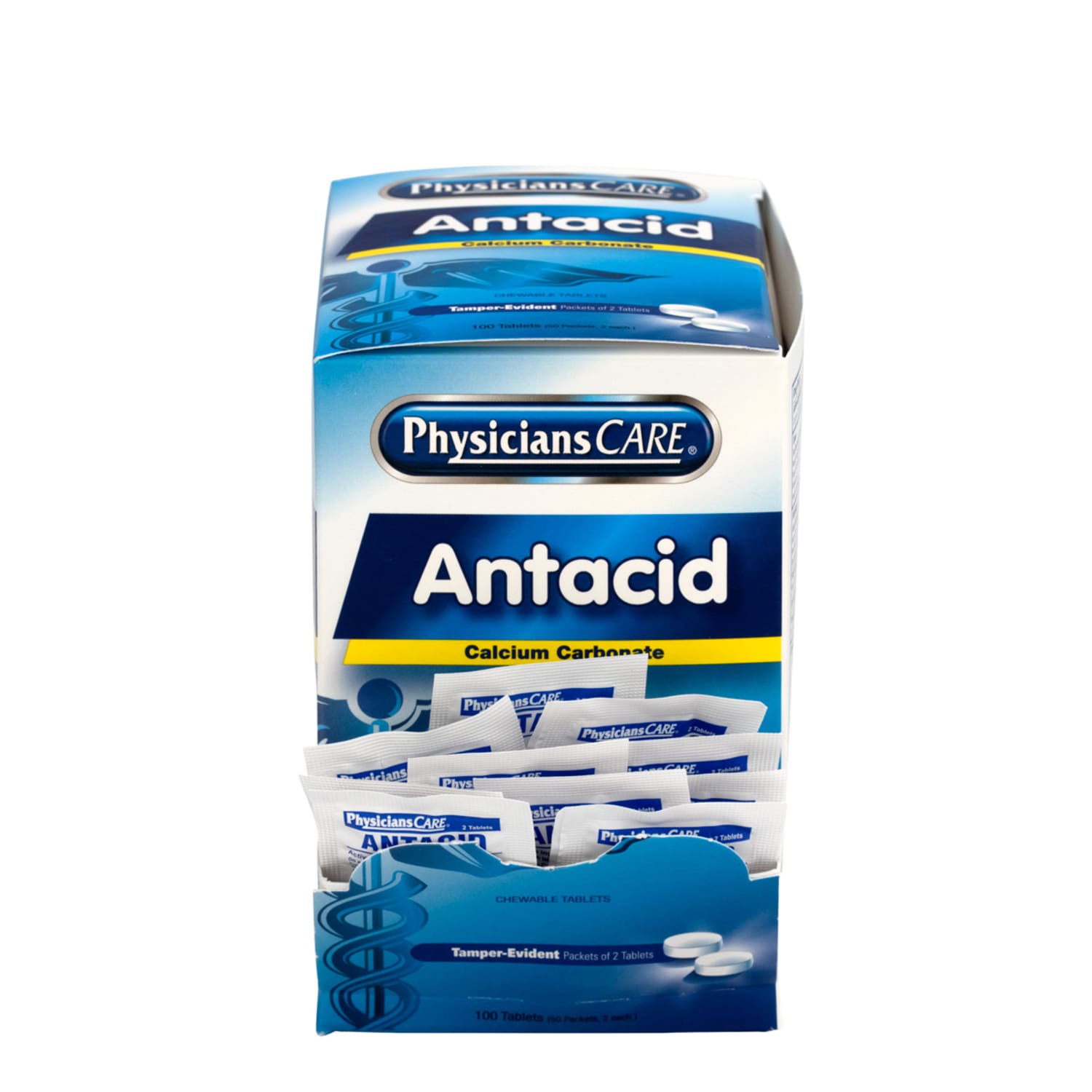 PhysiciansCare Antacid Heartburn Medication, 2 Tablets Per Packet, Box Of 50 Packets - Image 4
