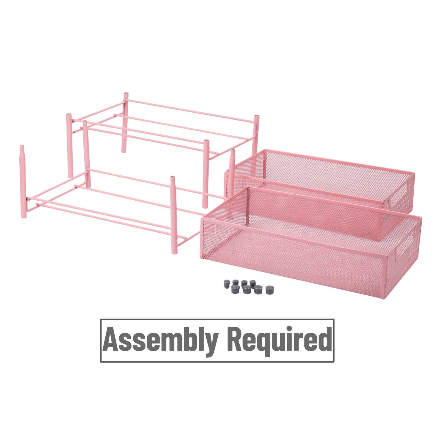 Mind Reader 2-Tier Mesh Cabinet Basket, 11-1/4in H x 12-1/2in W x 8in D, Pink - Image 6