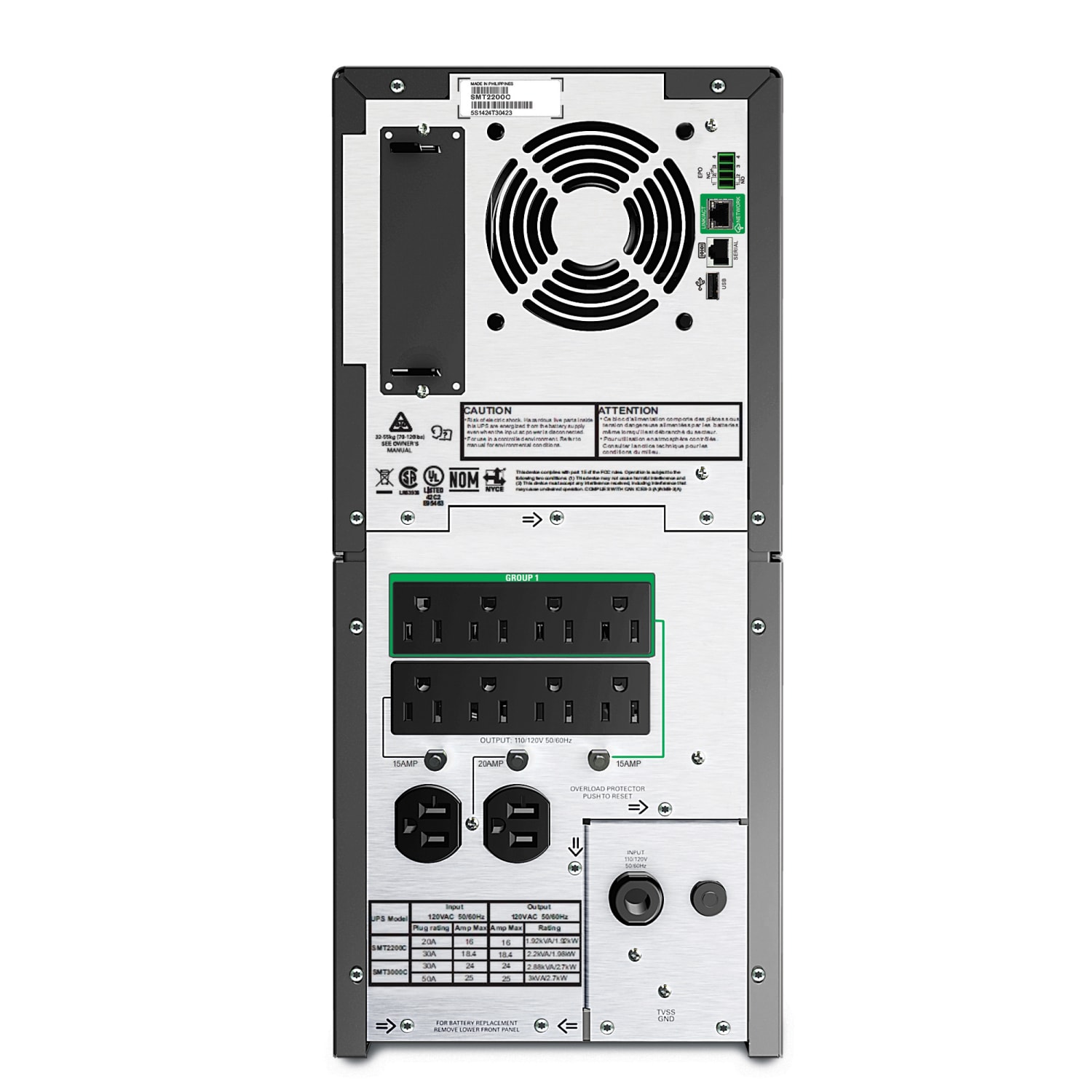 APC Smart-UPS 10-Outlet Tower With SmartConnect, 2,200VA/1,920 Watts, SMT2200C - Image 3