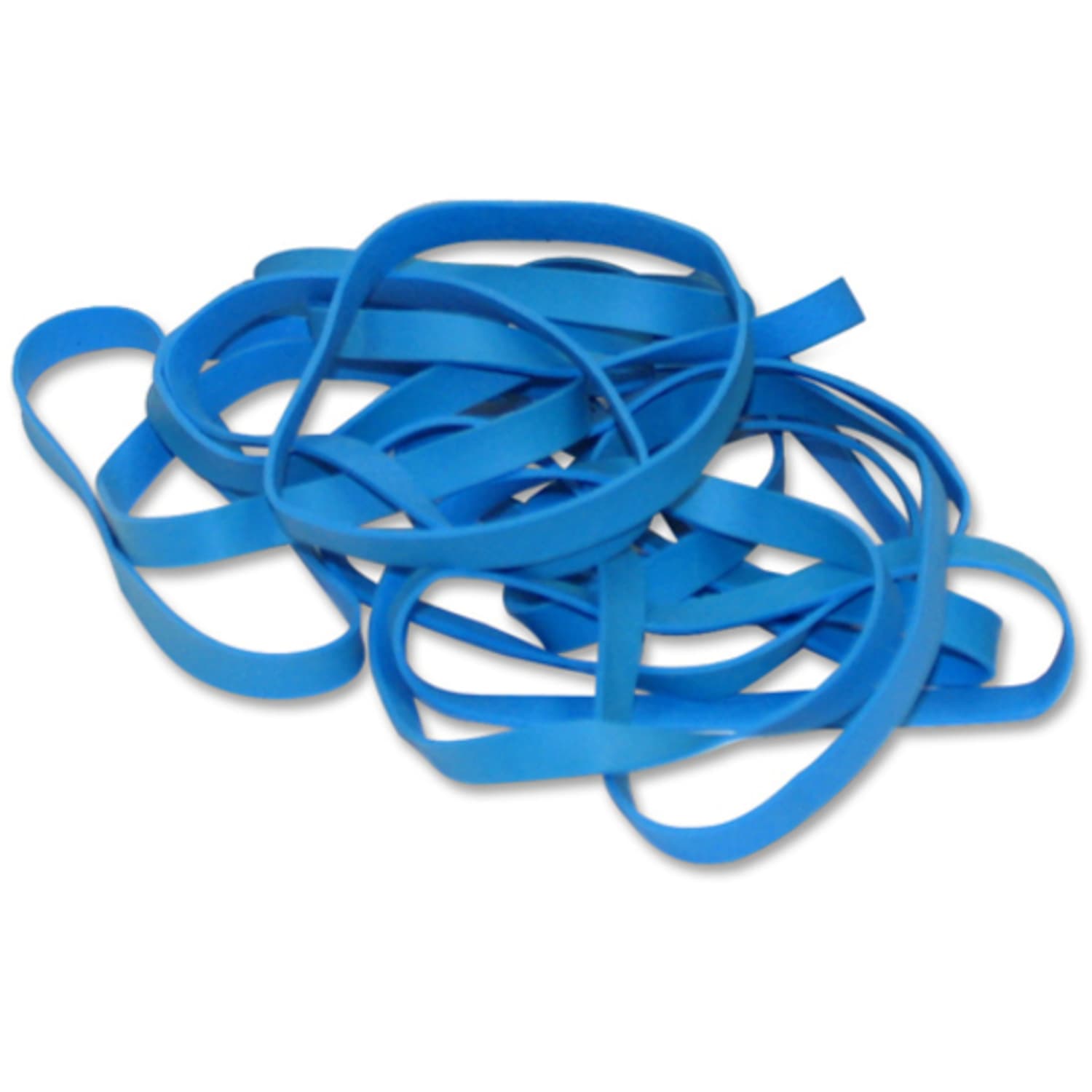 Alliance Rubber Non-Latex Rubber Bands with Antimicrobial Protection, Size #33 (3-1/2in x 1/8in), Cyan, Approx. 180 Bands per 1/4 lb. Box - Image 3