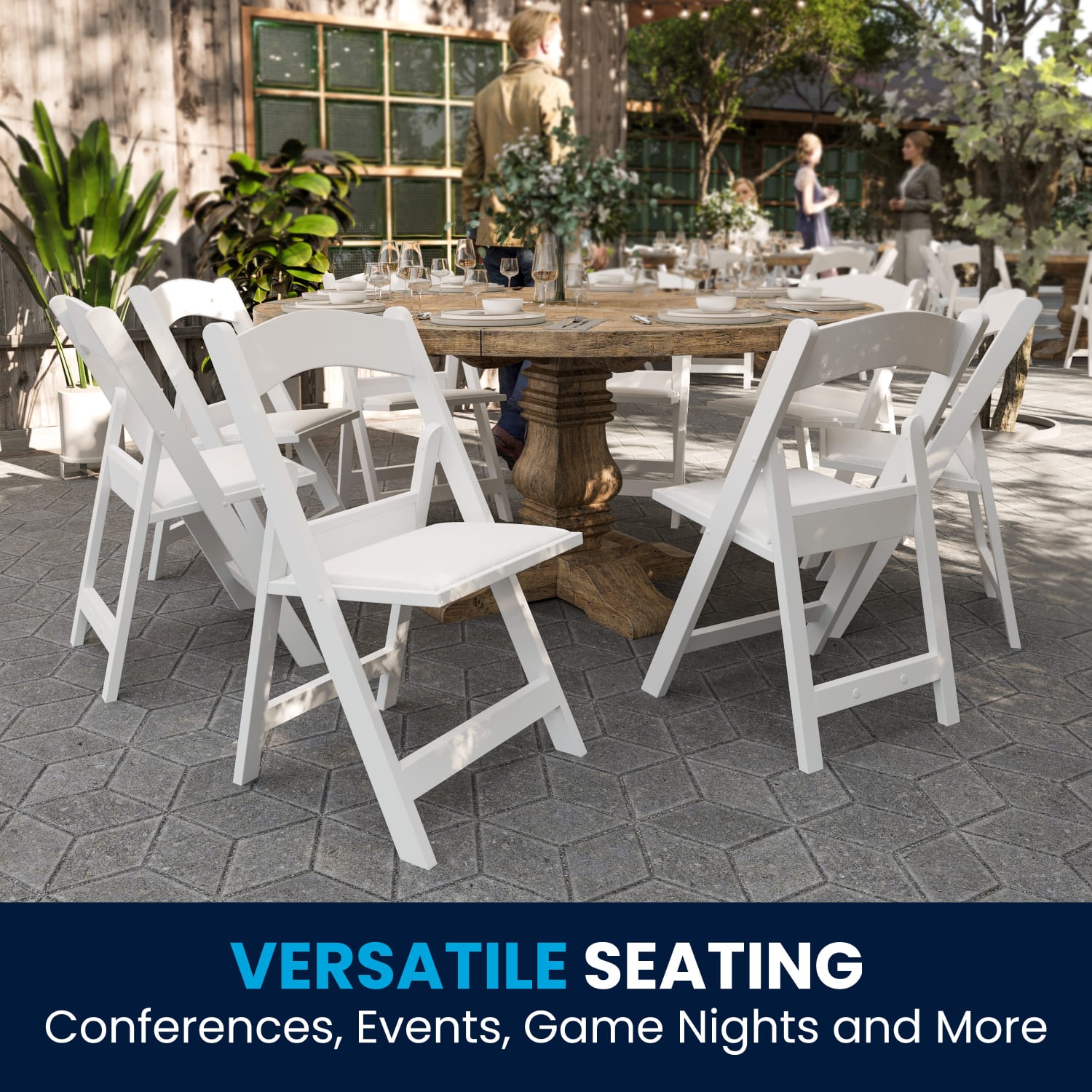 Flash Furniture Hercules 1000 lb Weight Capacity Folding Event Chairs White Set Of 2 Chairs PopularChairscom