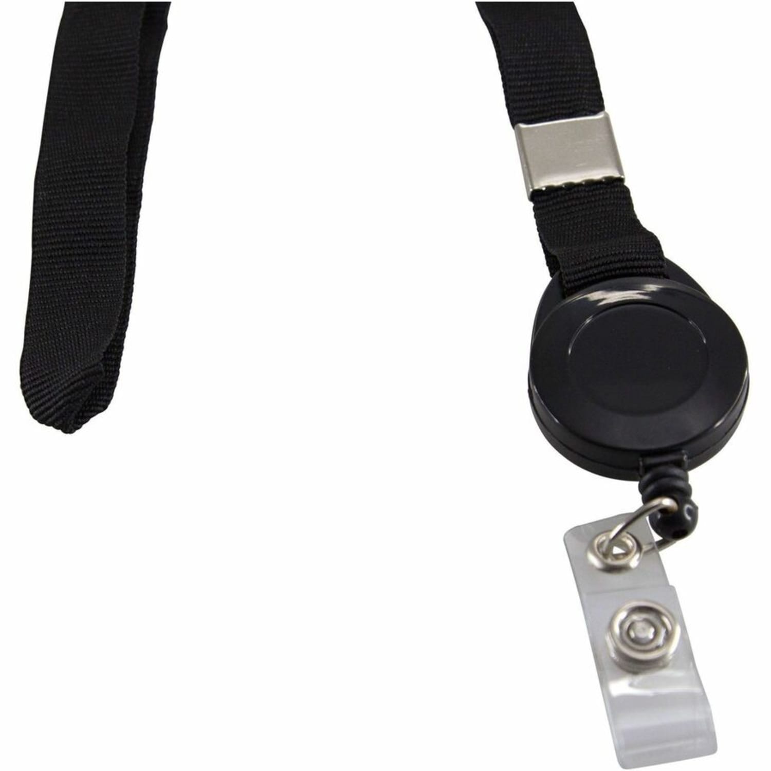 SICURIX Lanyard Card Reel - 36in Length - Black - 12 / Pack - Image 4