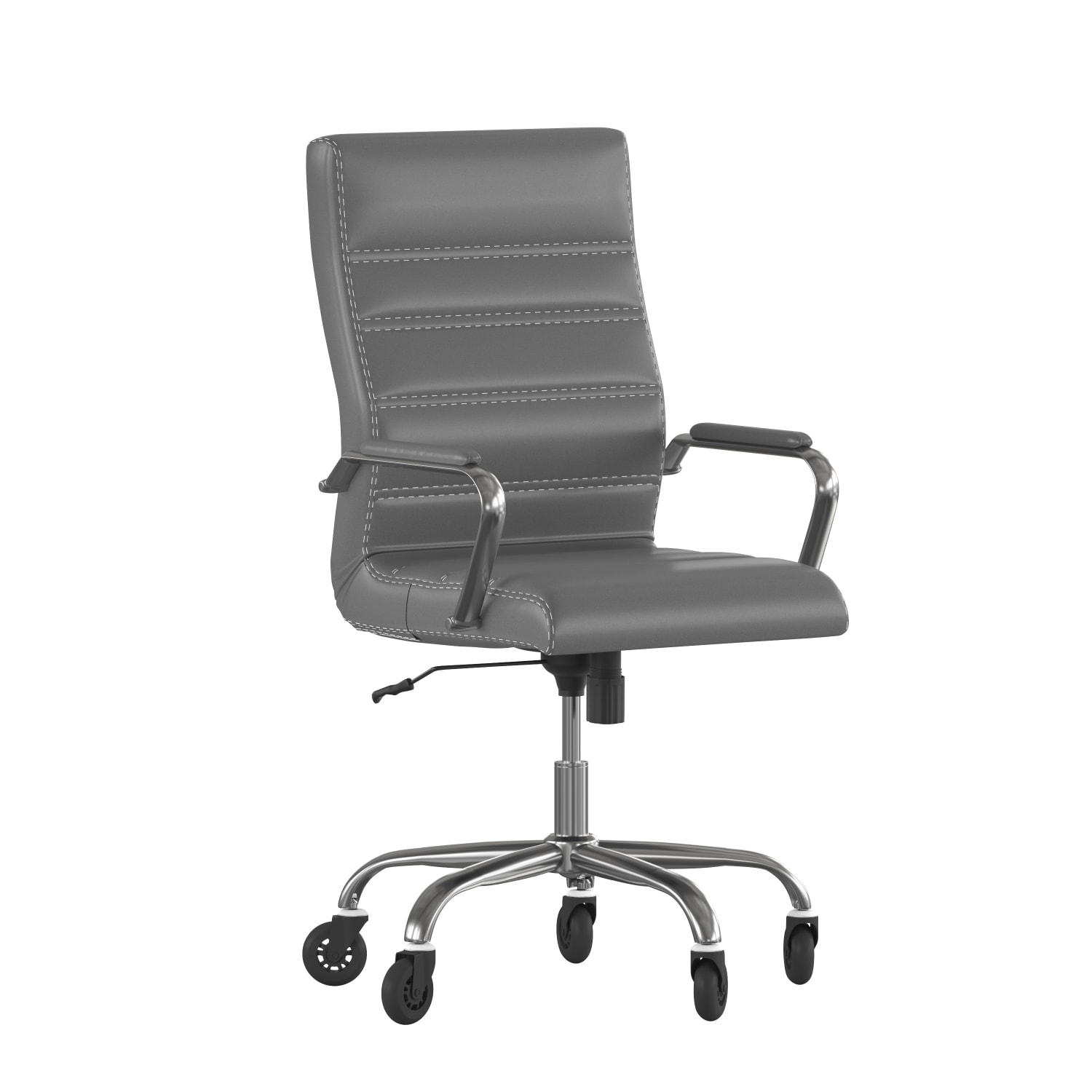Flash Furniture Whitney Ergonomic Faux Leather High Back Executive Swivel Office Chair GrayChrome PopularChairscom