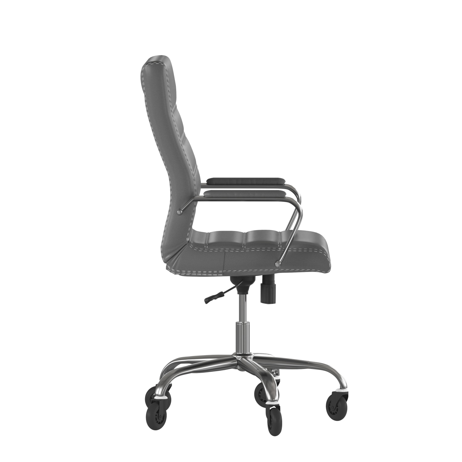 Flash Furniture Whitney Ergonomic Faux Leather High Back Executive Swivel Office Chair GrayChrome PopularChairscom