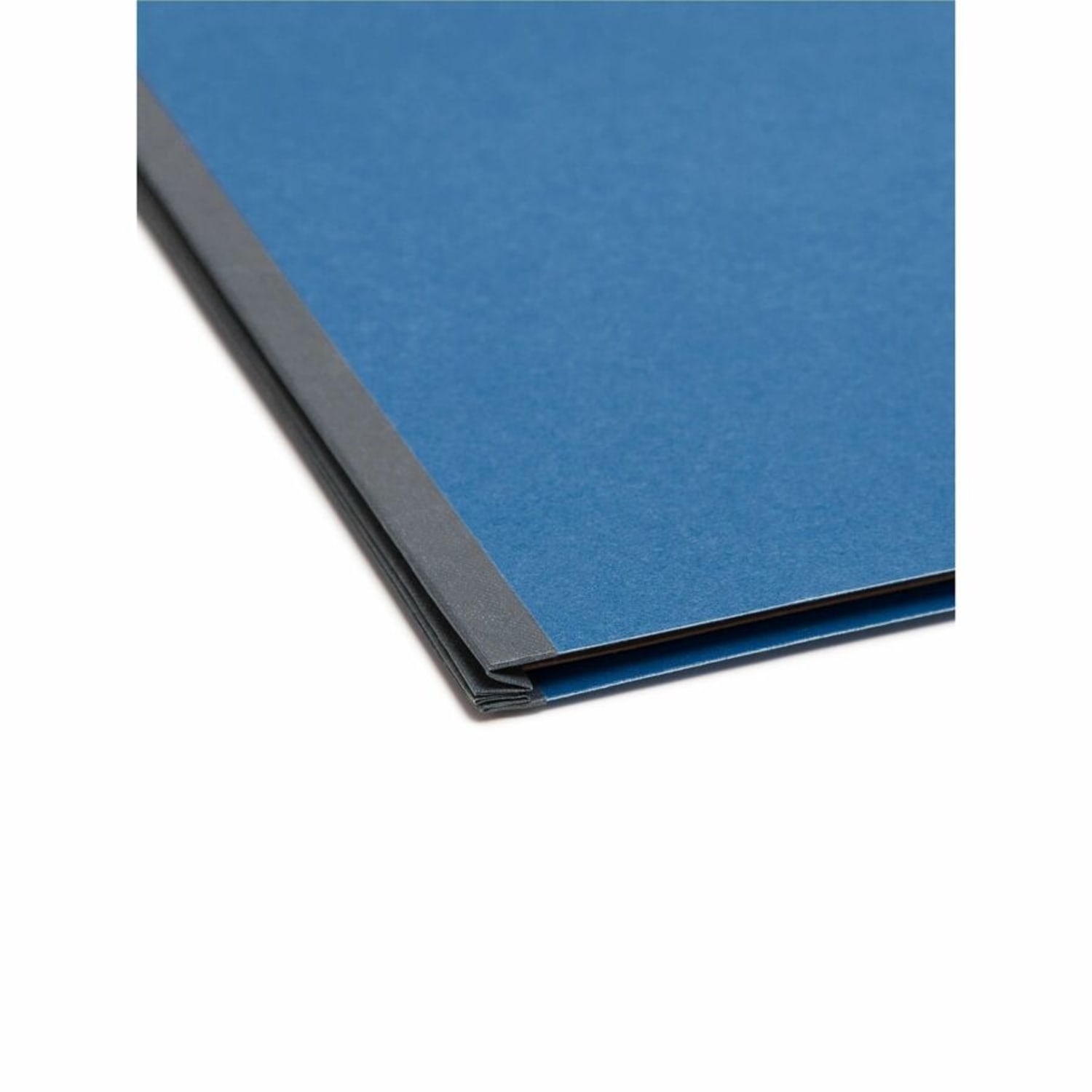 Smead Pressboard 2/5-Cut Tab Classification Folders With 2 Fasteners And 2 Dividers, 2in Expansion, Letter Size, 100% Recycled, Dark Blue, Box of 10 Folders - Image 3