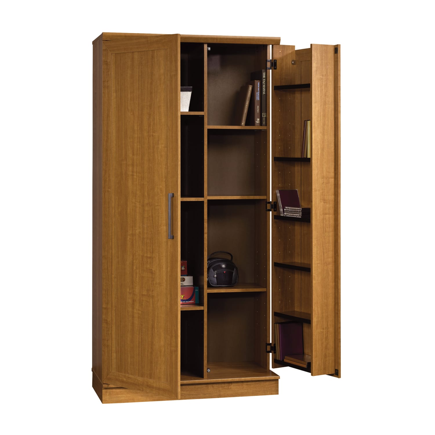 Realspace 12-Shelf Storage Cabinet, 72inH x 36inW, Sienna Oak - Image 3