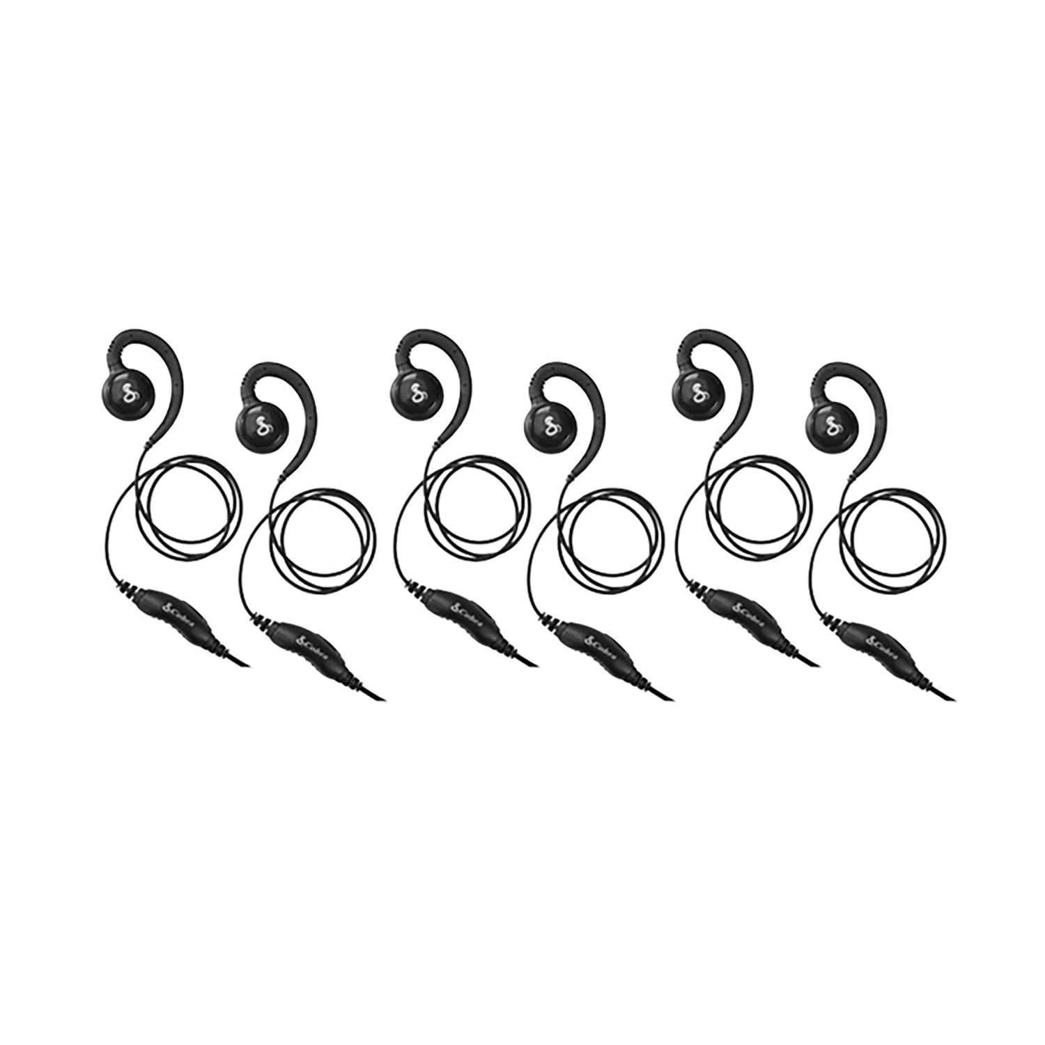 Cobra PX280 Compact 2-Way Handheld Business Radio with Dual-Dock Charger and Headset, Black, 6-Pack - Image 3