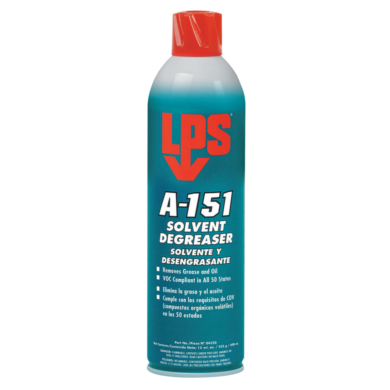 LPS A 151 Solvent/Degreaser, 15 oz Aerosol Can, Case of 12