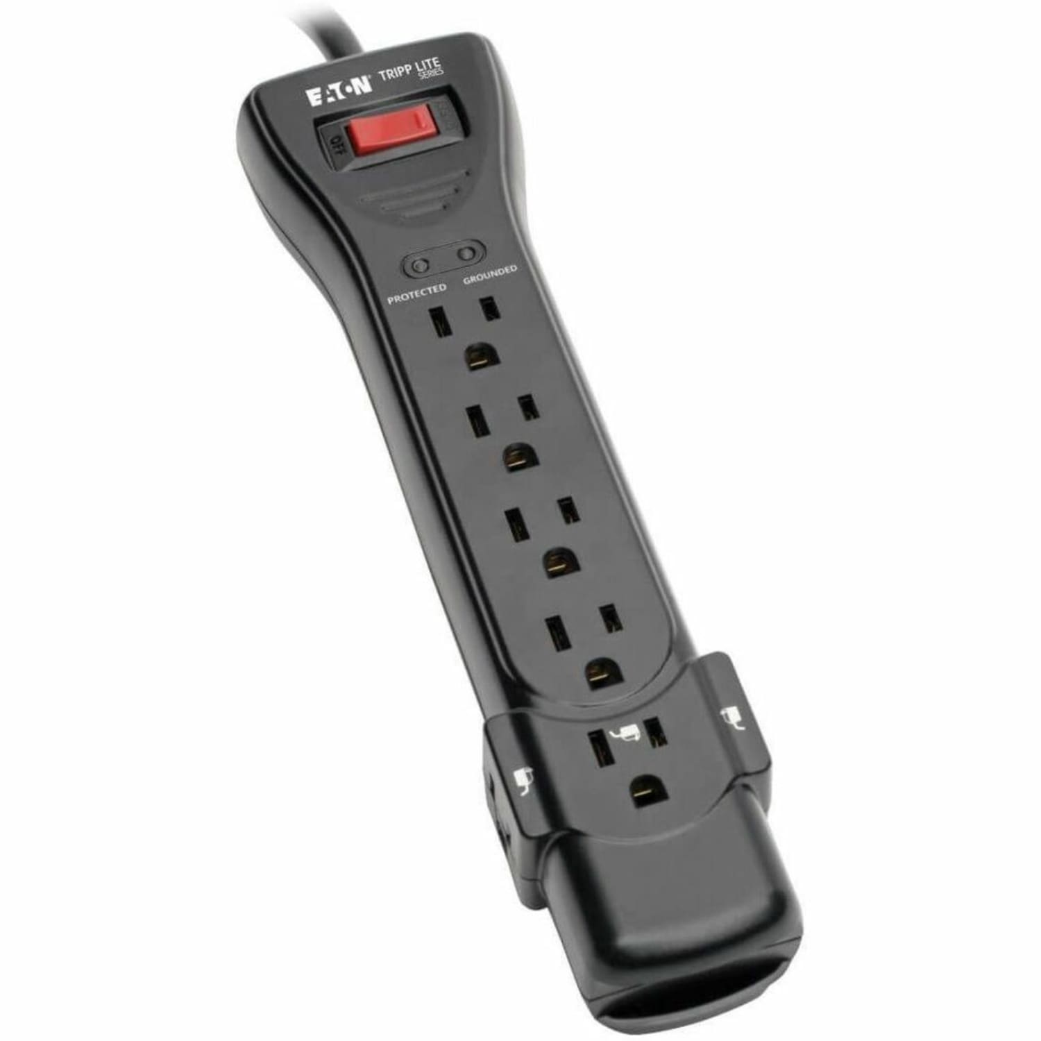 Tripp Lite 7-Outlet Surge Protector Power Strip, 25ft, Black