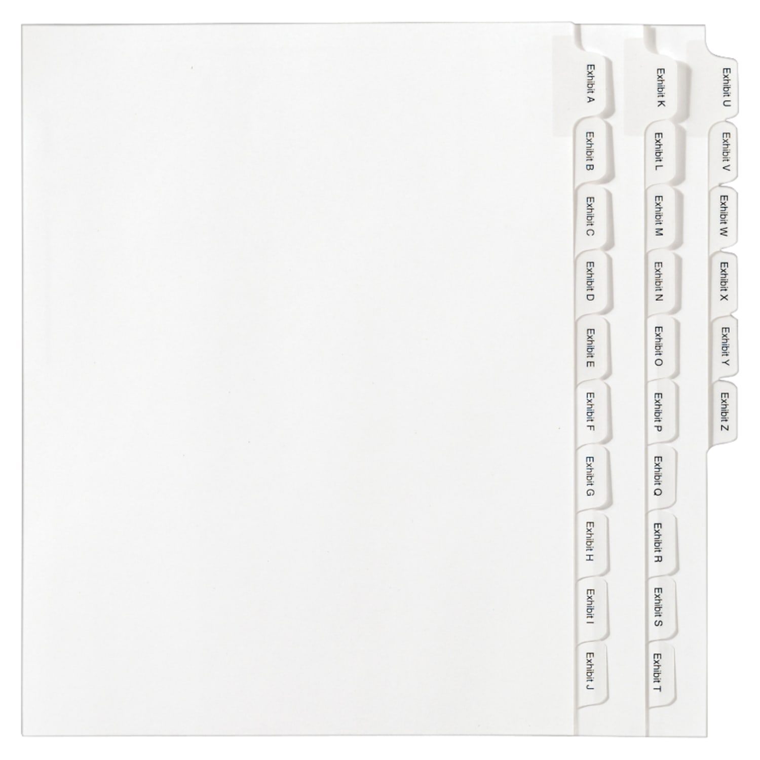 Avery 30% Recycled Preprinted Laminated Gold-Reinforced Tab Dividers, 8 1/2in x 11in, White Dividers/White Tabs, A-Z, Pack Of 26 Tabs