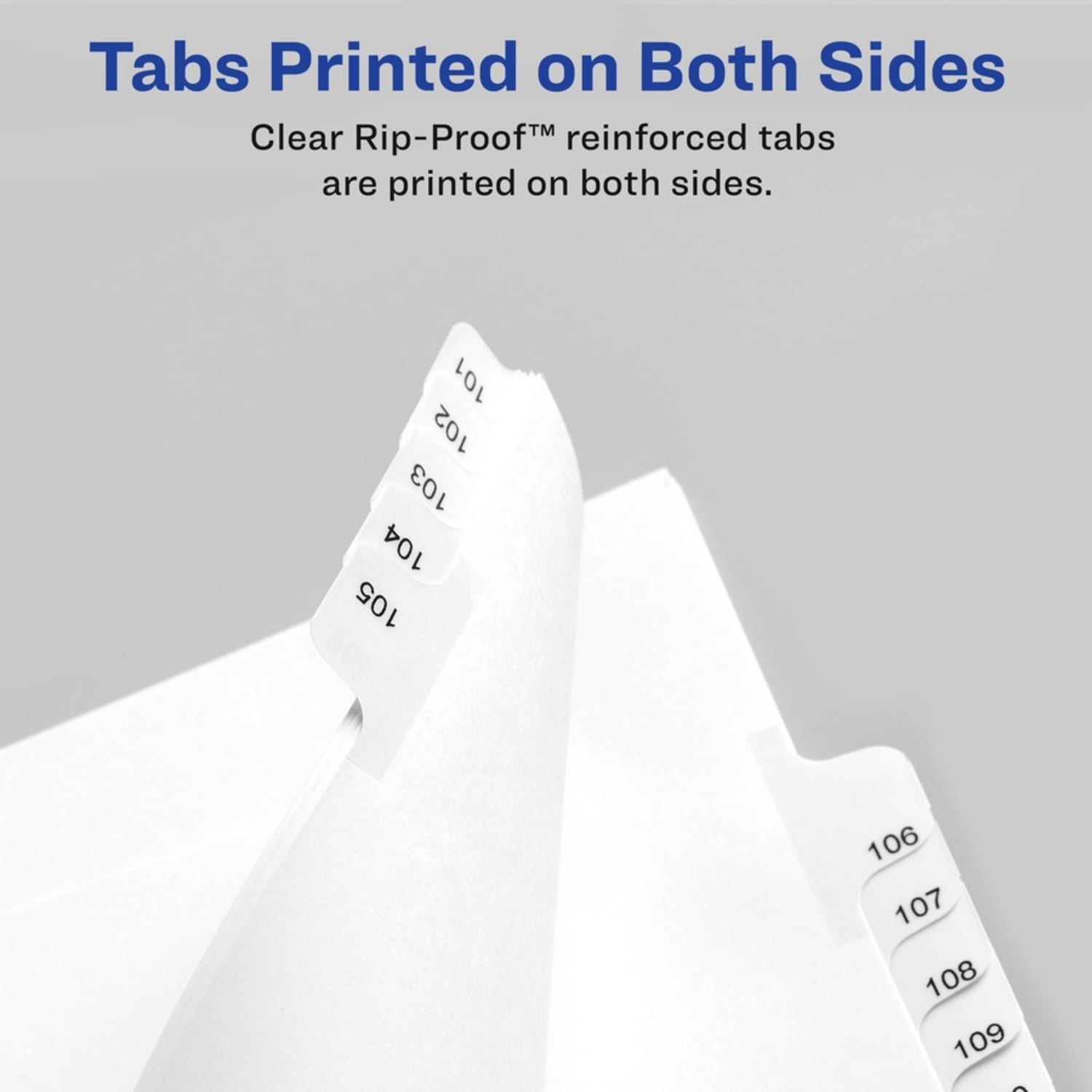 Avery 30% Recycled Preprinted Laminated Gold-Reinforced Tab Dividers, 8 1/2in x 11in, White Dividers/White Tabs, A-Z, Pack Of 26 Tabs - Image 6