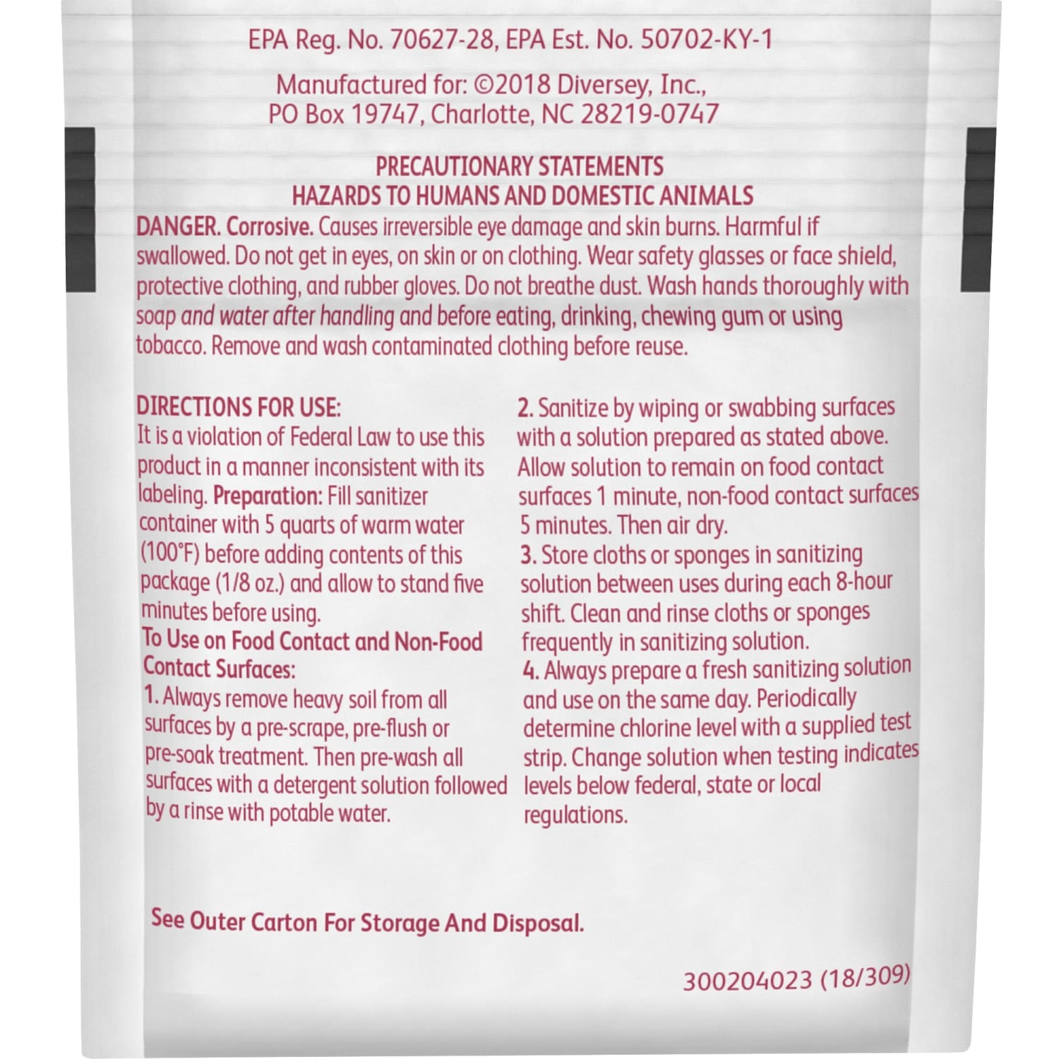 Sani-Sure Multi-Surface Sanitizer - 0.13 oz (0.01 lb) - Chlorine Scent - Odorless - Yellow - 100 / Carton - Image 5