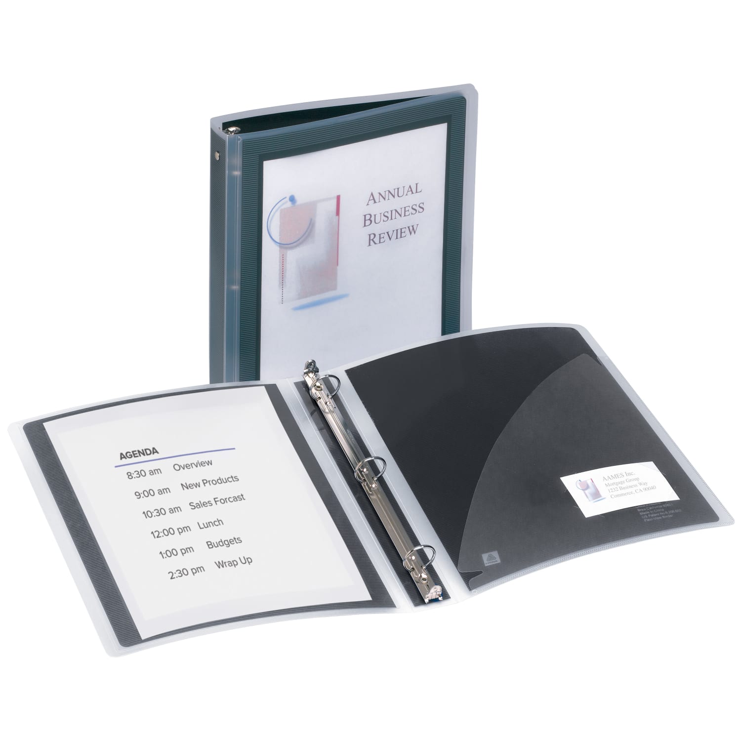Avery Flexi-View 3 Ring Binder, 1in Round Rings, Black, 1 Binder - Image 3