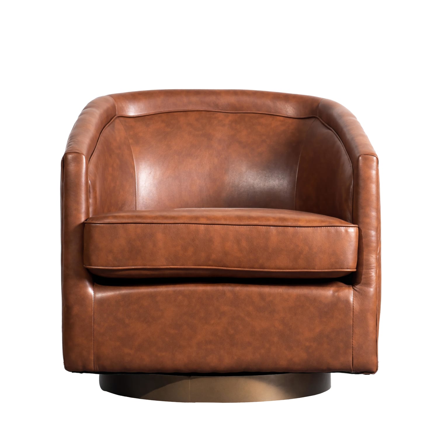 Flash Furniture Dean Club Style Commercial LeatherSoft Barrel Accent Armchair with 360 Degree Swivel Metal Base and Sloped Armrests Brown LeatherSoft PopularChairscom Flash Furniture Dean Club Style Commercial LeatherSoft Barrel Accent Armchair with 360 Degree Swivel Metal Base and Sloped Armrests Brown LeatherSoft PopularChairscom