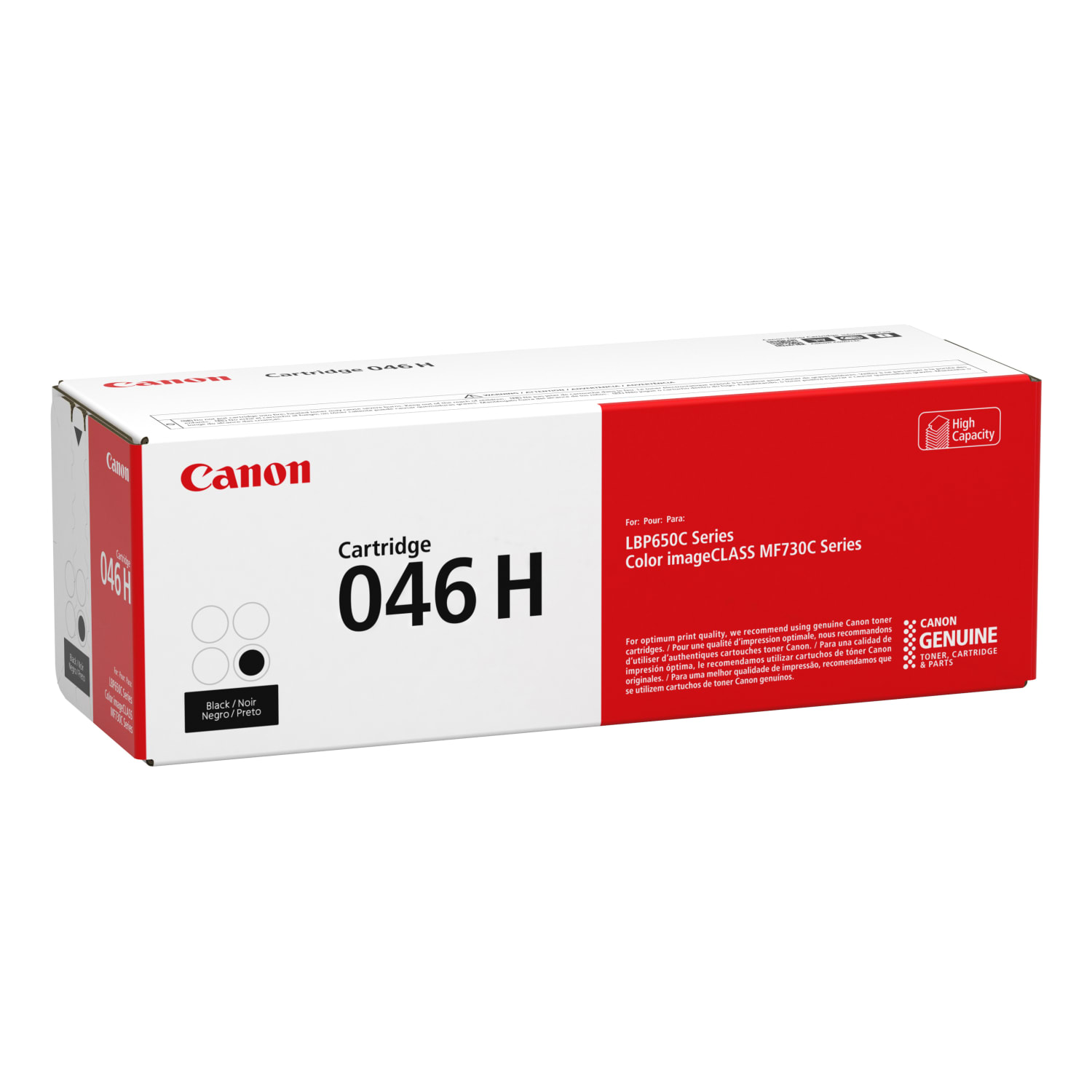 Canon 046H Black High Yield Toner Cartridge, 1254C001 - Image 3