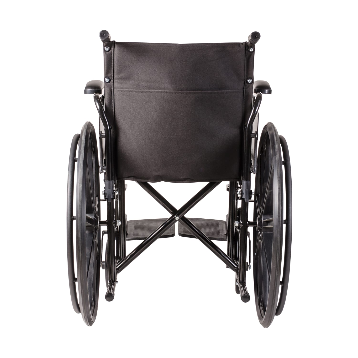 DMI Carbon-Steel Folding Wheelchair, 37inH x 26inW x 18inD, Silver/Black - Image 6