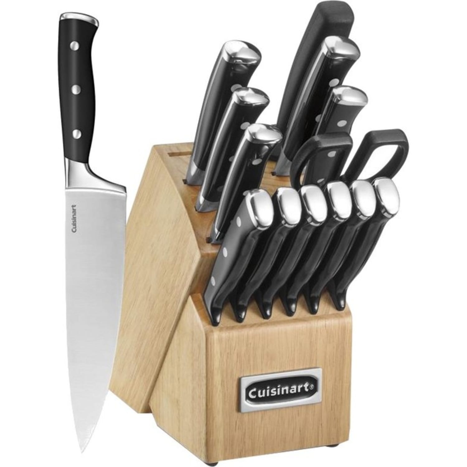 Cuisinart Triple Rivet Cutlery Block Set, 14-1/2in x 5-5/8in, Set Of 15 Pieces - Image 3