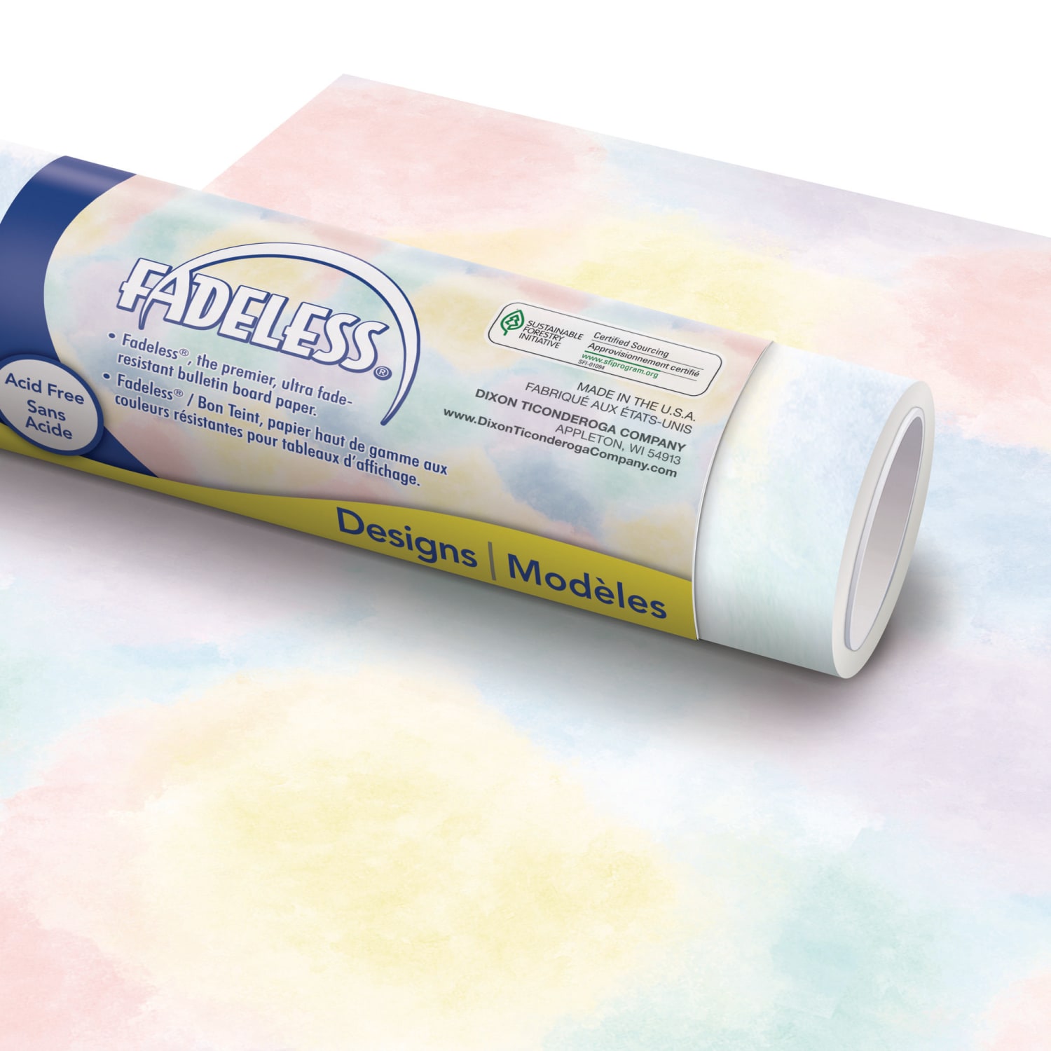 Fadeless Bulletin Board Paper, 48in x 12ft, Watercolor, Pack Of 4 Rolls - Image 6