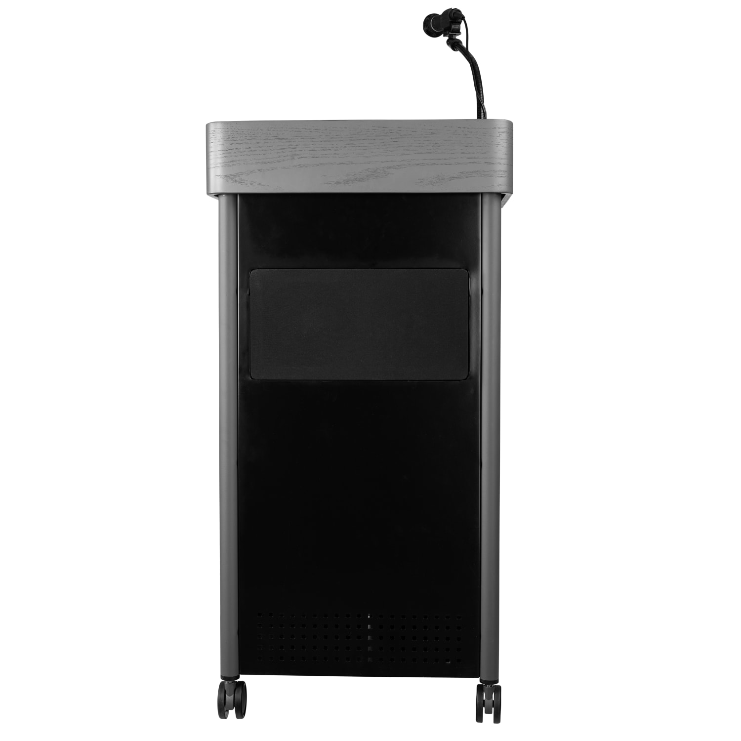 National Public Seating Oklahoma Sound Greystone Lectern , 45-1/2inHx23-1/2inWx19-1/4inD, Gray/Black - GSL-S/LWM-7 - Image 4