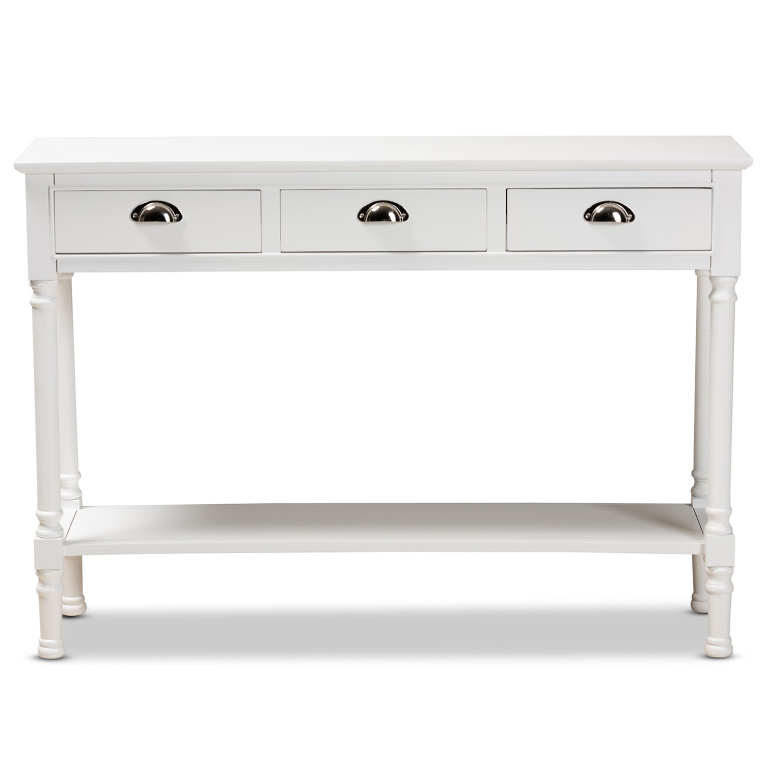 Baxton Studio French Provincial 3-Drawer Entryway Console Table, 31-15/16inH x 45-5/16inW x 13inD, White - Image 4