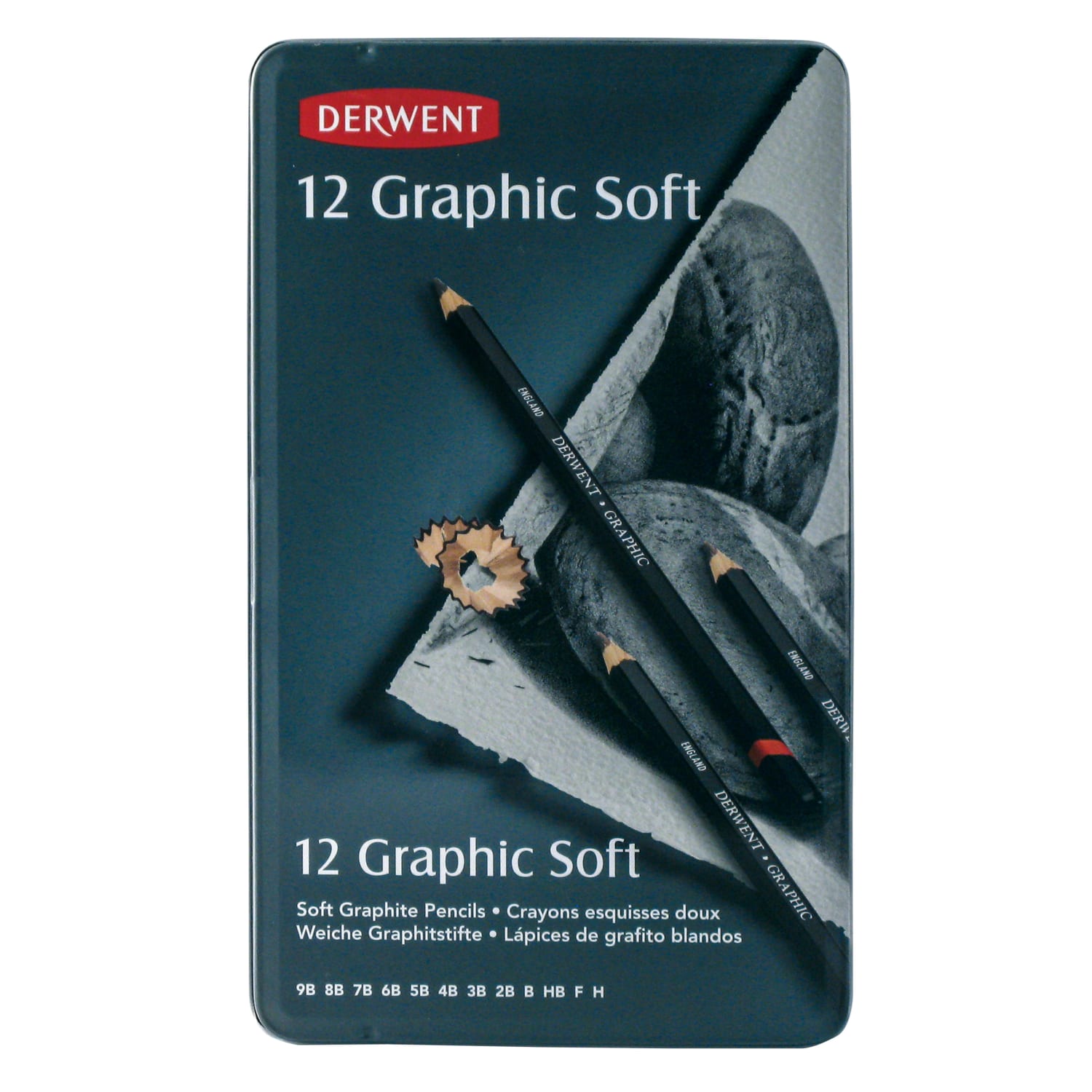 Derwent Graphic Sketching Pencils, Black, Set Of 12