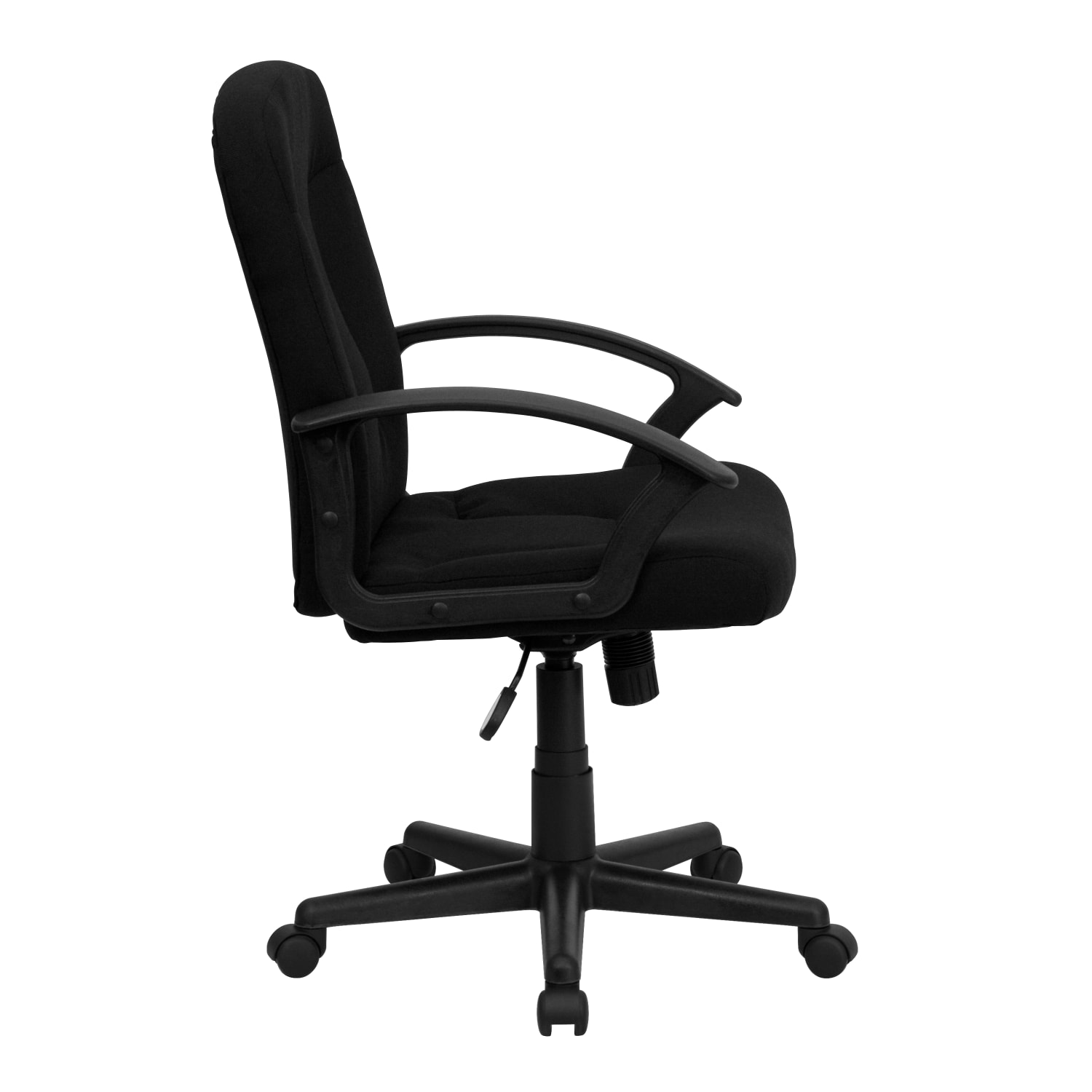 Flash Furniture Fabric Mid-Back Swivel Chair, Black - Image 11