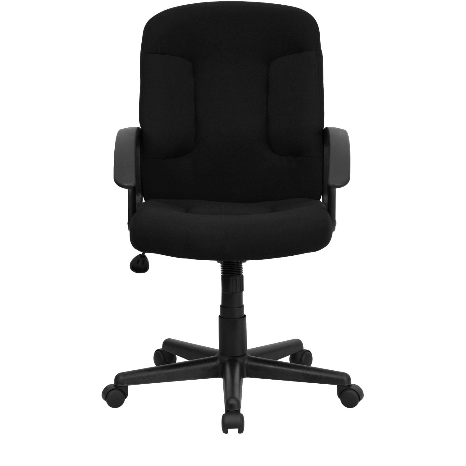 Flash Furniture Fabric Mid-Back Swivel Chair, Black - Image 12