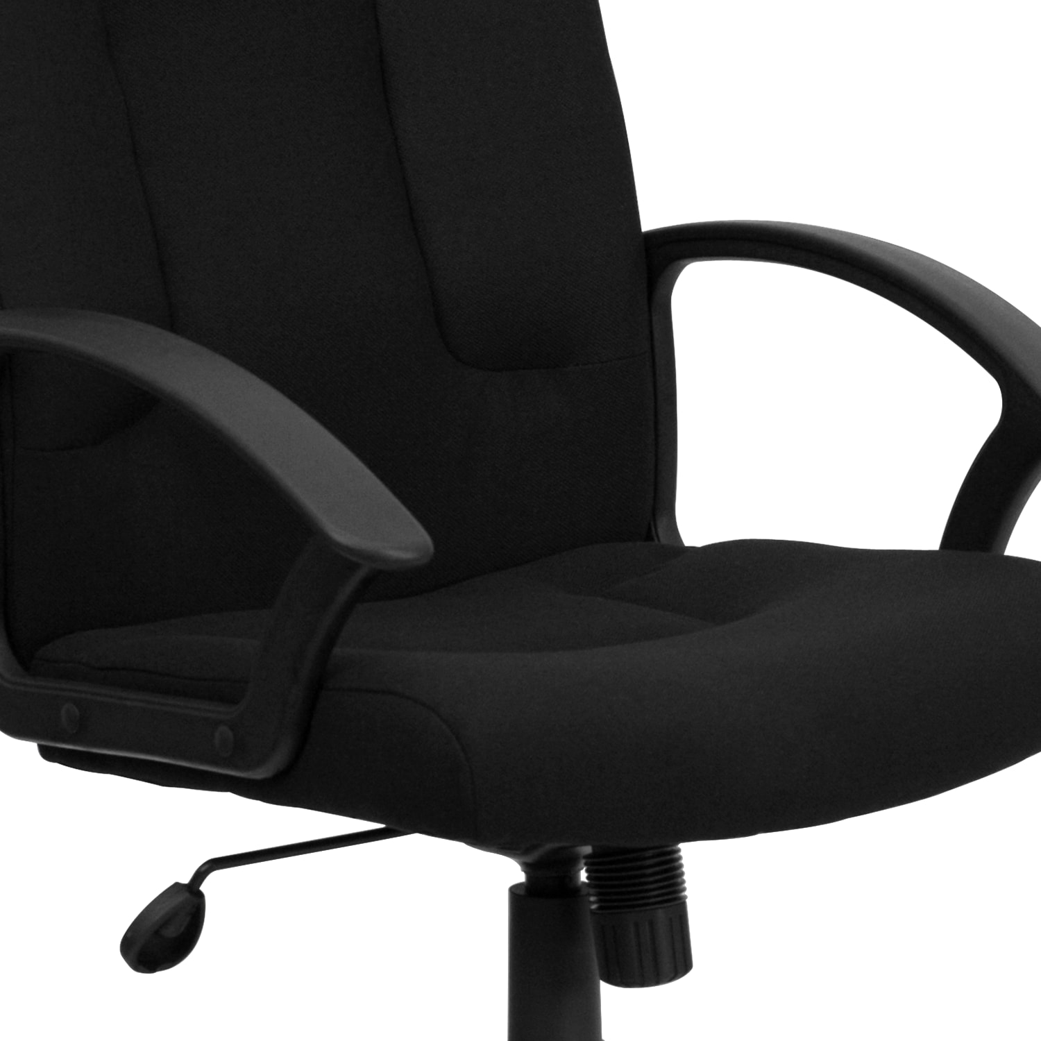 Flash Furniture Fabric Mid-Back Swivel Chair, Black - Image 13