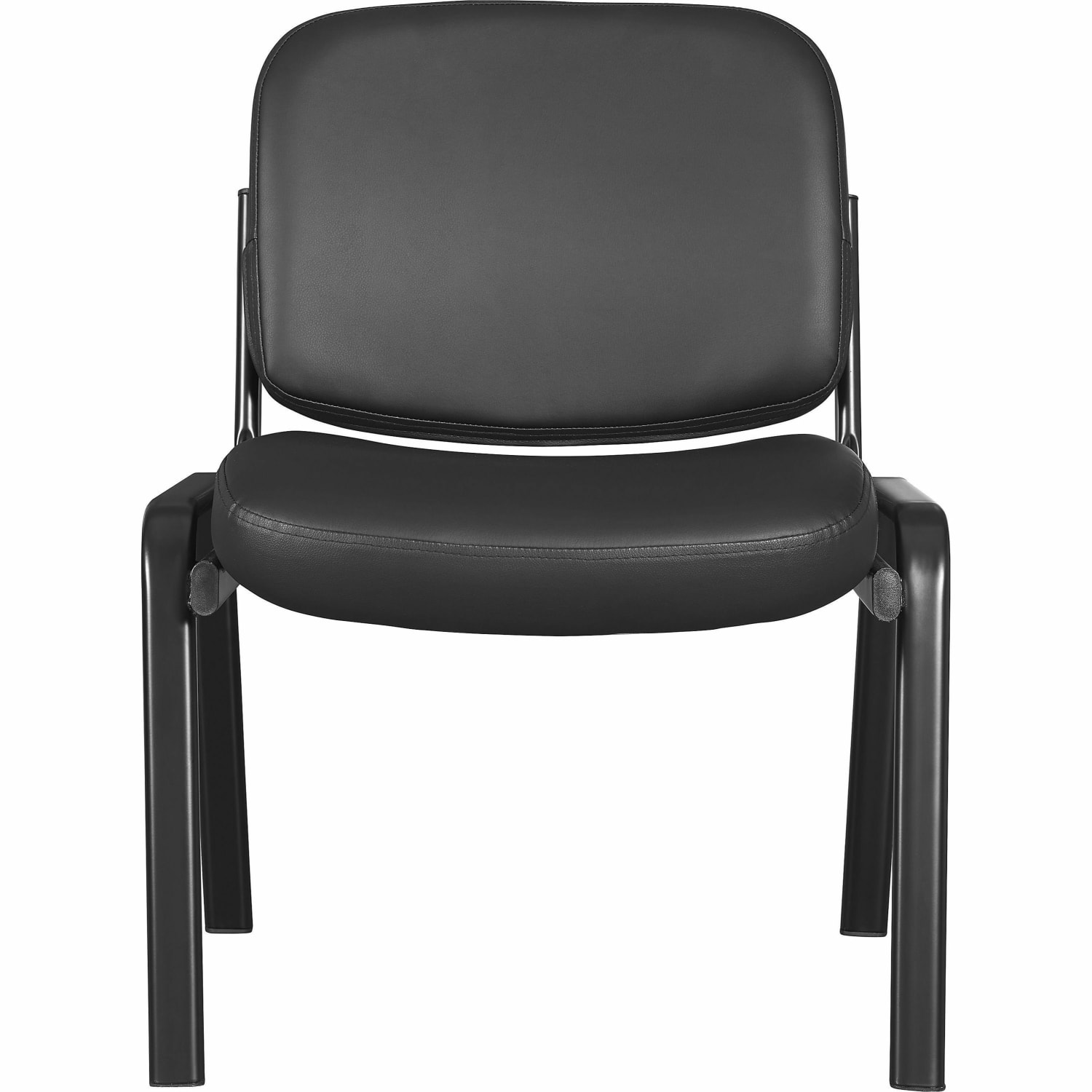 Lorell Deluxe Leather 4 Leg Guest Chair  Leather Plywood Seat Material  Leather Plywood Back Material  84595 PopularChairscom