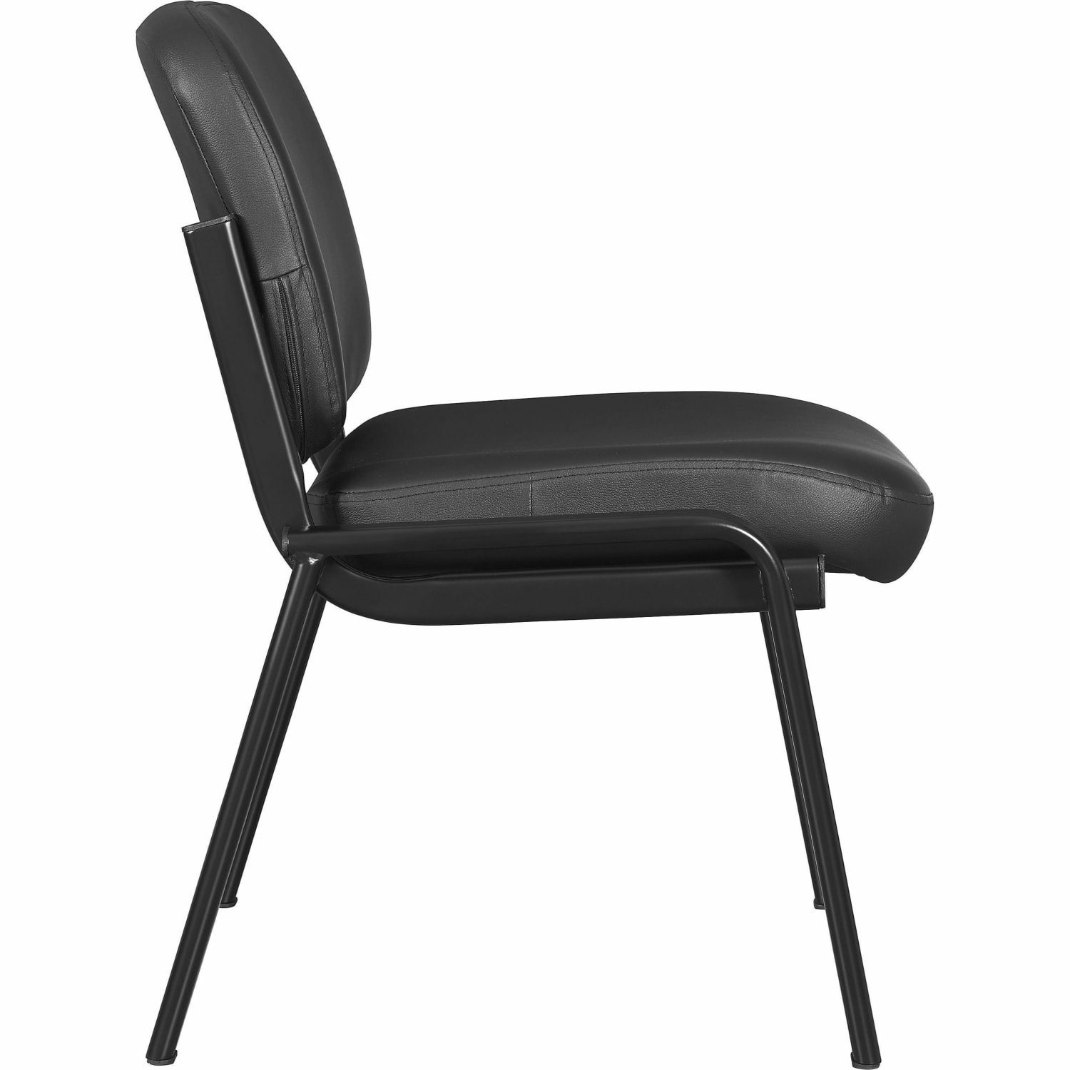Lorell Deluxe Leather 4 Leg Guest Chair  Leather Plywood Seat Material  Leather Plywood Back Material  84595 PopularChairscom