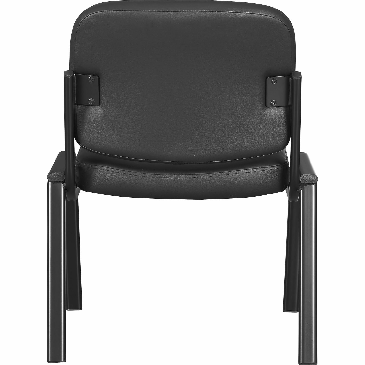 Lorell Deluxe Leather 4 Leg Guest Chair  Leather Plywood Seat Material  Leather Plywood Back Material  84595 PopularChairscom