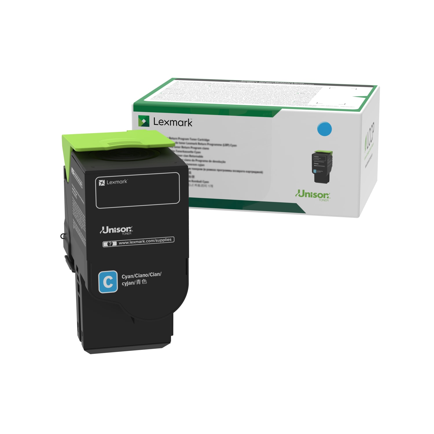 Lexmark 78C1XC0 Cyan Extra-High Yield Return Program Toner Cartridge