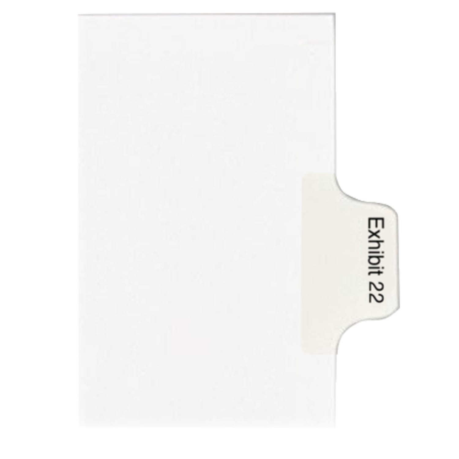 Avery Allstate-Style 30% Recycled Collated Legal Exhibit Dividers, 8 1/2in x 11in, White Dividers/White Tabs, EXHIBIT 22, Pack Of 25 Tabs - Image 3