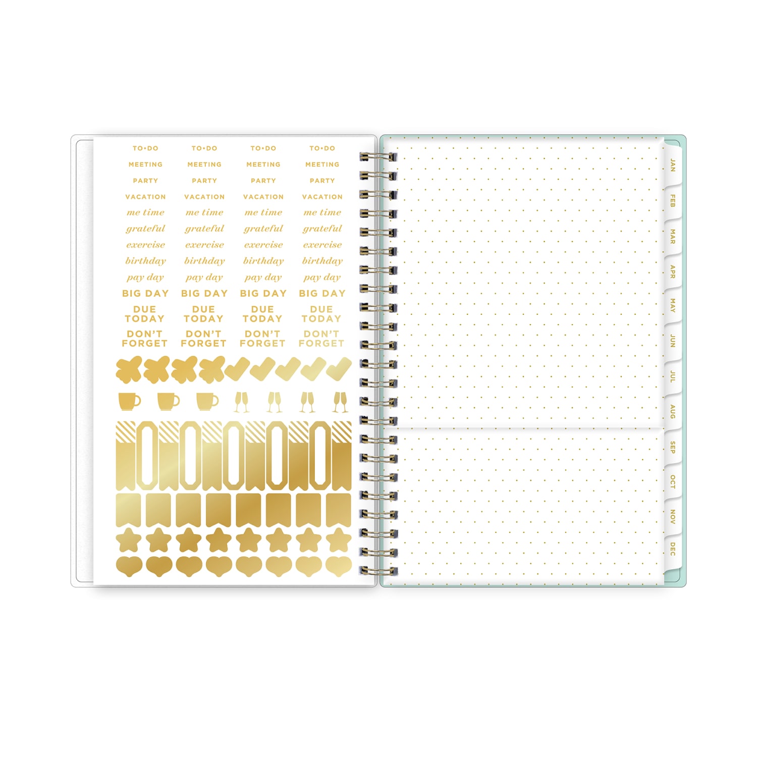 2027 Blue Sky Secret Garden Mint Weekly/Monthly Planning Calendar, 5x8, 0%, Frosted PP, Jan-Dec, RY27 - Image 5