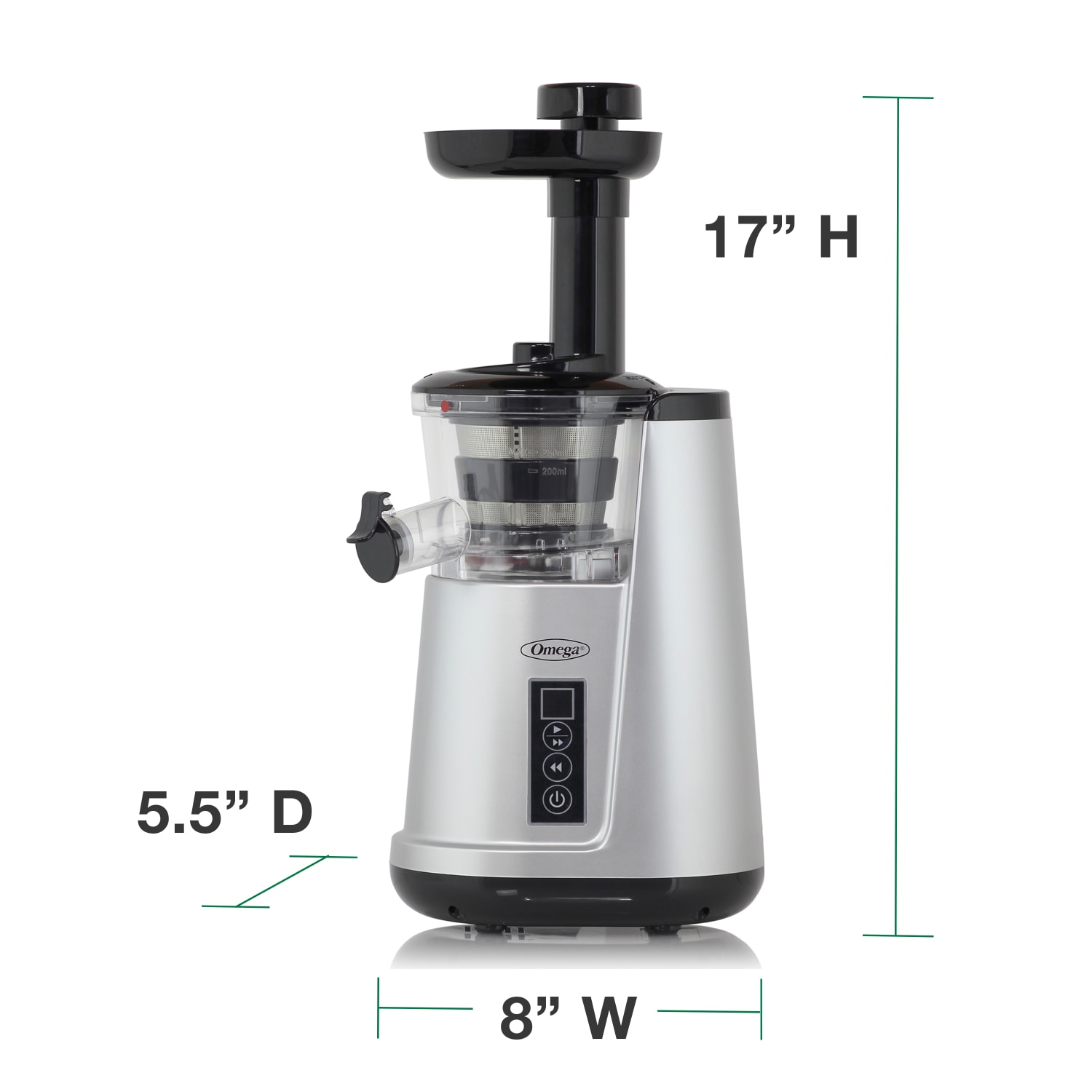 Omega Cold Press Juicer, Silver - Image 4