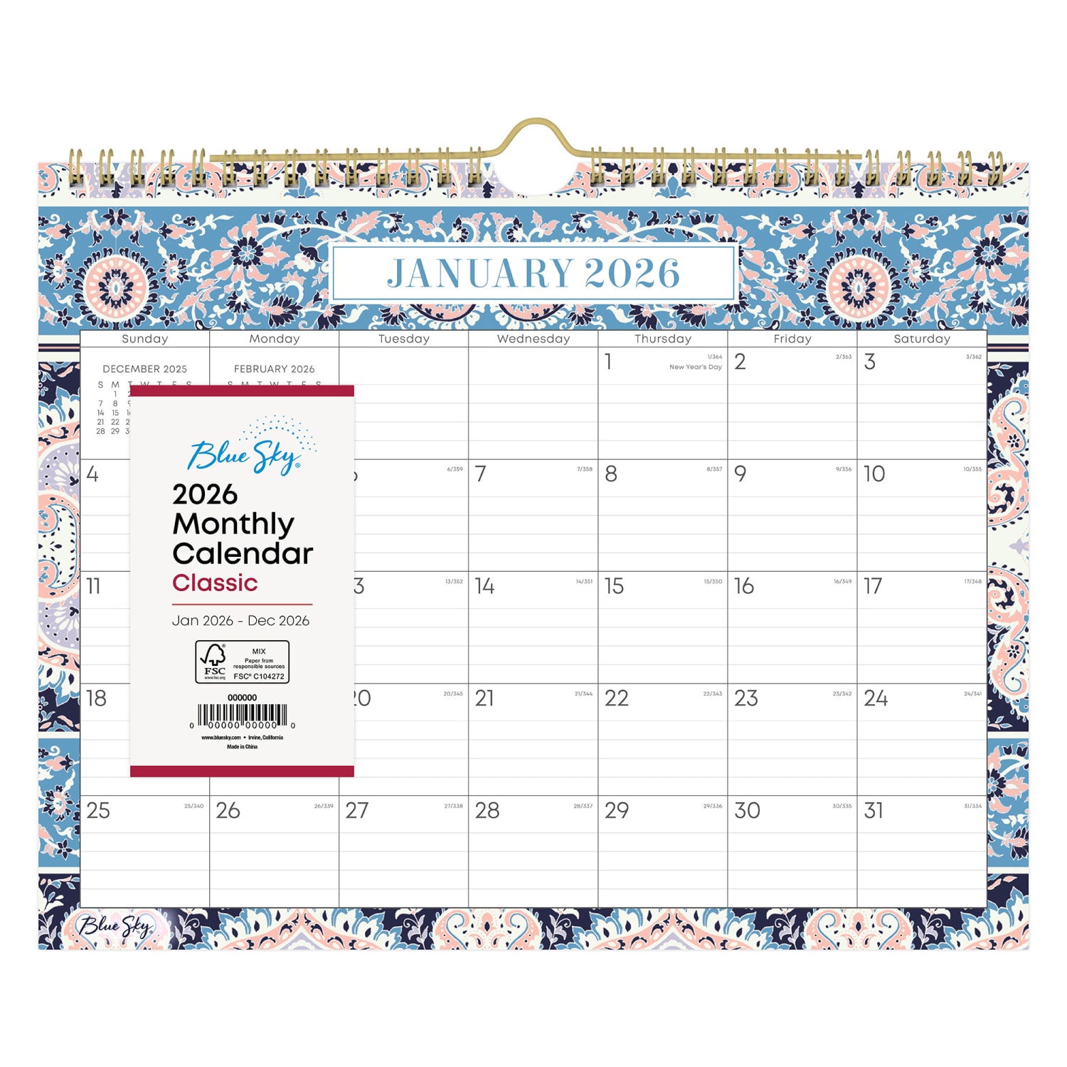 2026 Blue Sky Monthly Wall Calendar, 11in x 8-3/4in, Cocorrina, January To December, 147479 - Image 3