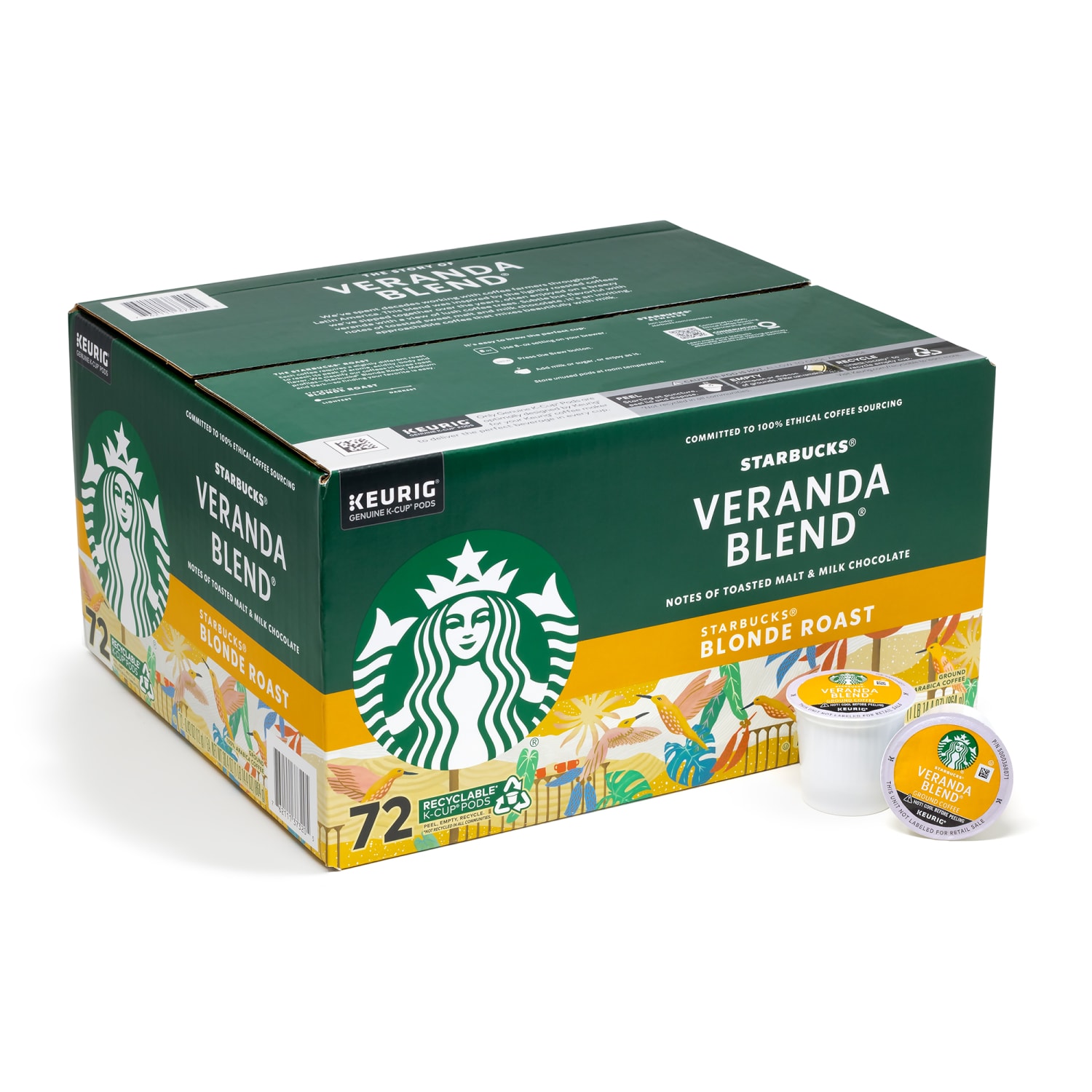 Starbucks Veranda Blend Light Roast K-Cup Pods, Pack Of 72 Pods - Image 3