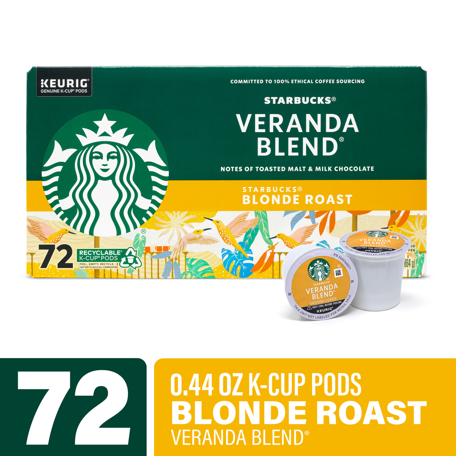 Starbucks Veranda Blend Light Roast K-Cup Pods, Pack Of 72 Pods - Image 4