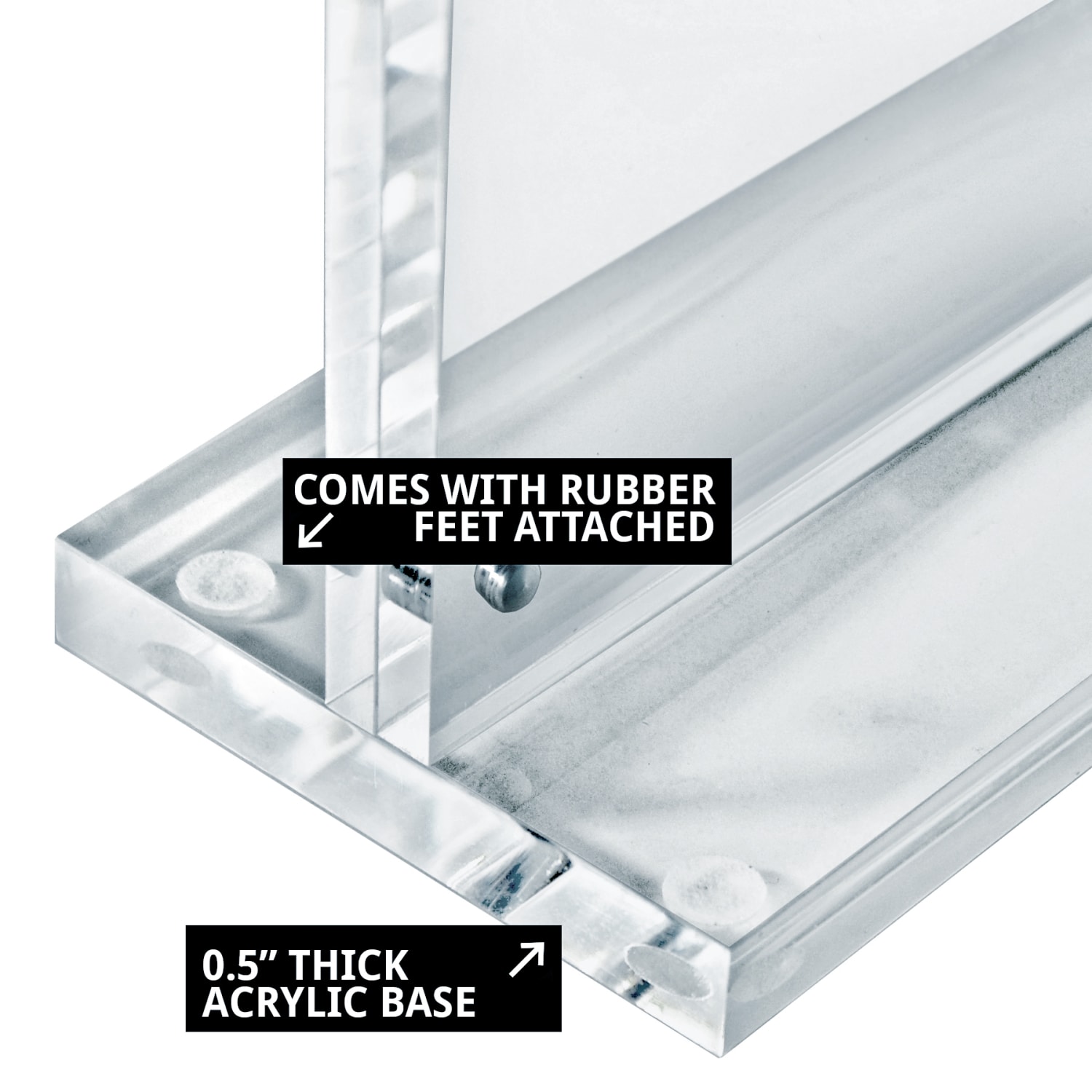 Azar Displays Acrylic Vertical Slim Block Frame, 7inH x 5inW x 3'D, Clear - Image 6