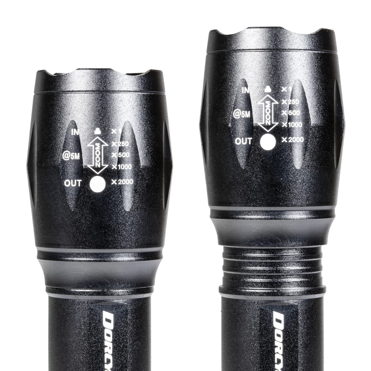 Dorcy 2W Ultra HD LED Rechargeable Flashlight with Power Bank, 1-15/16inH x 1-1/2inW x 5-3/16inD, Black - Image 4