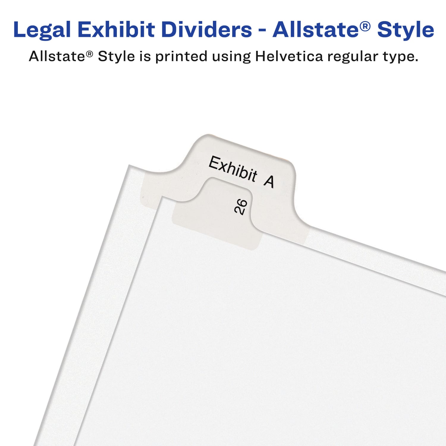 Avery Allstate Side-Tab Legal Exhibit Dividers, Tab Title 1, White, Pack Of 25 - Image 6
