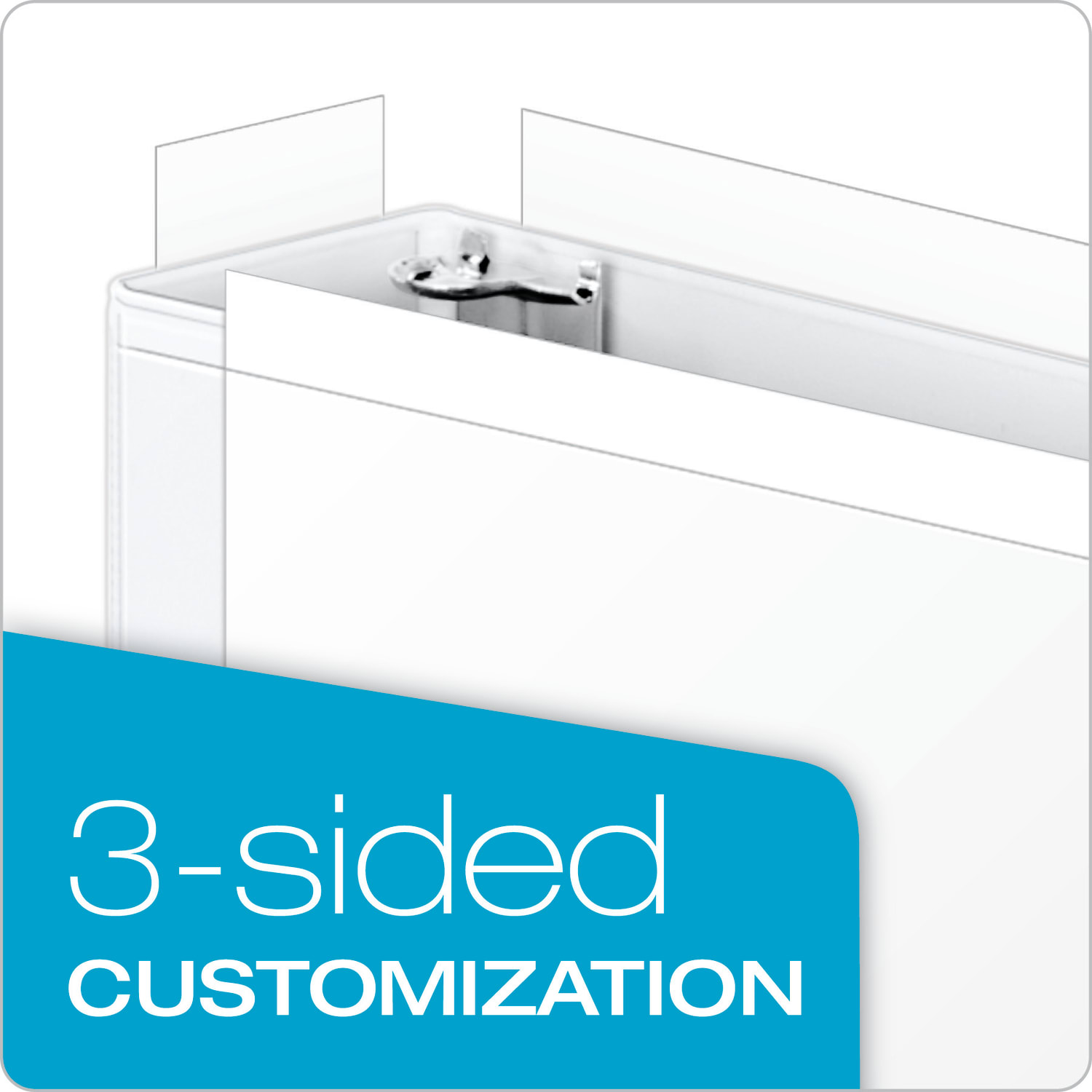 Cardinal EasyOpen ClearVue Locking View 3-Ring Binder, 4in D-Rings, 52% Recycled, White - Image 6