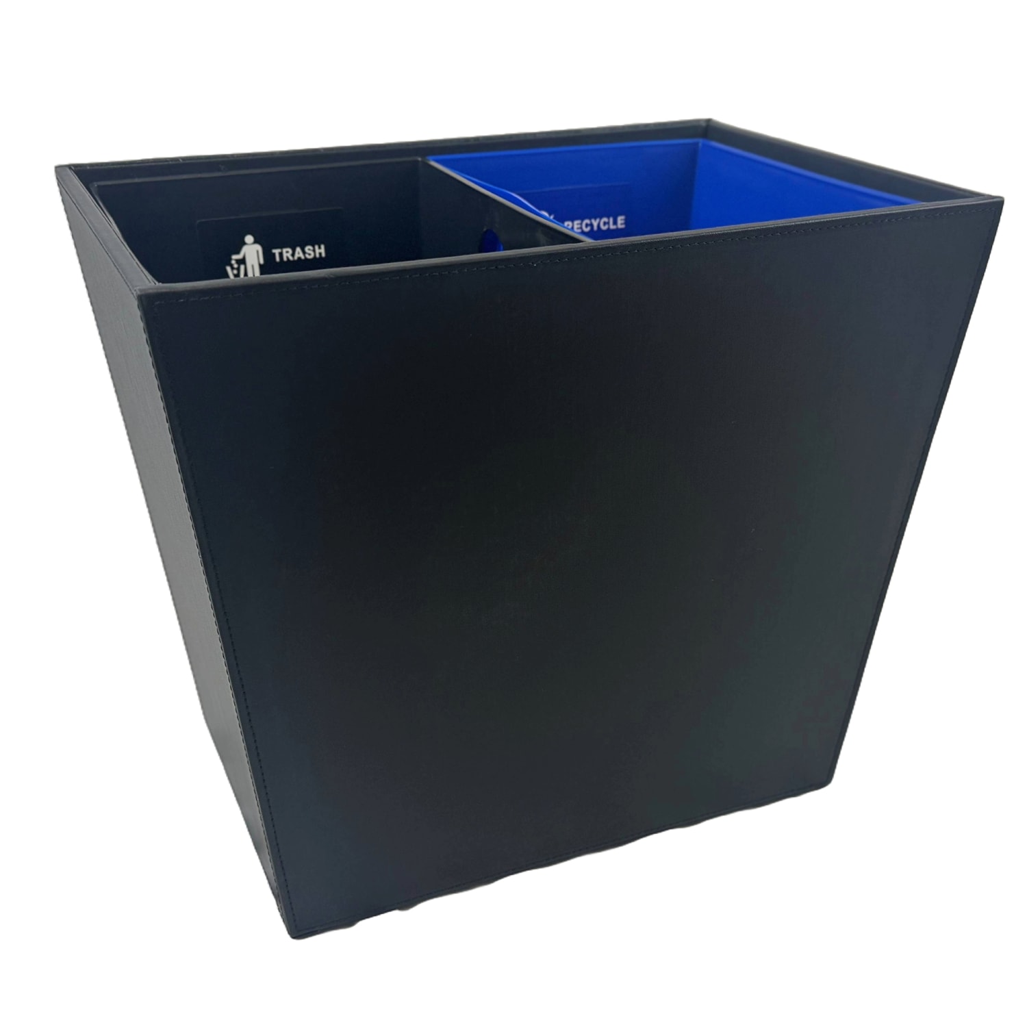Hospitality Source Large Waste/Recycle Bins, 22.5 Quarts, Black, Set Of 6 Bins - Image 4