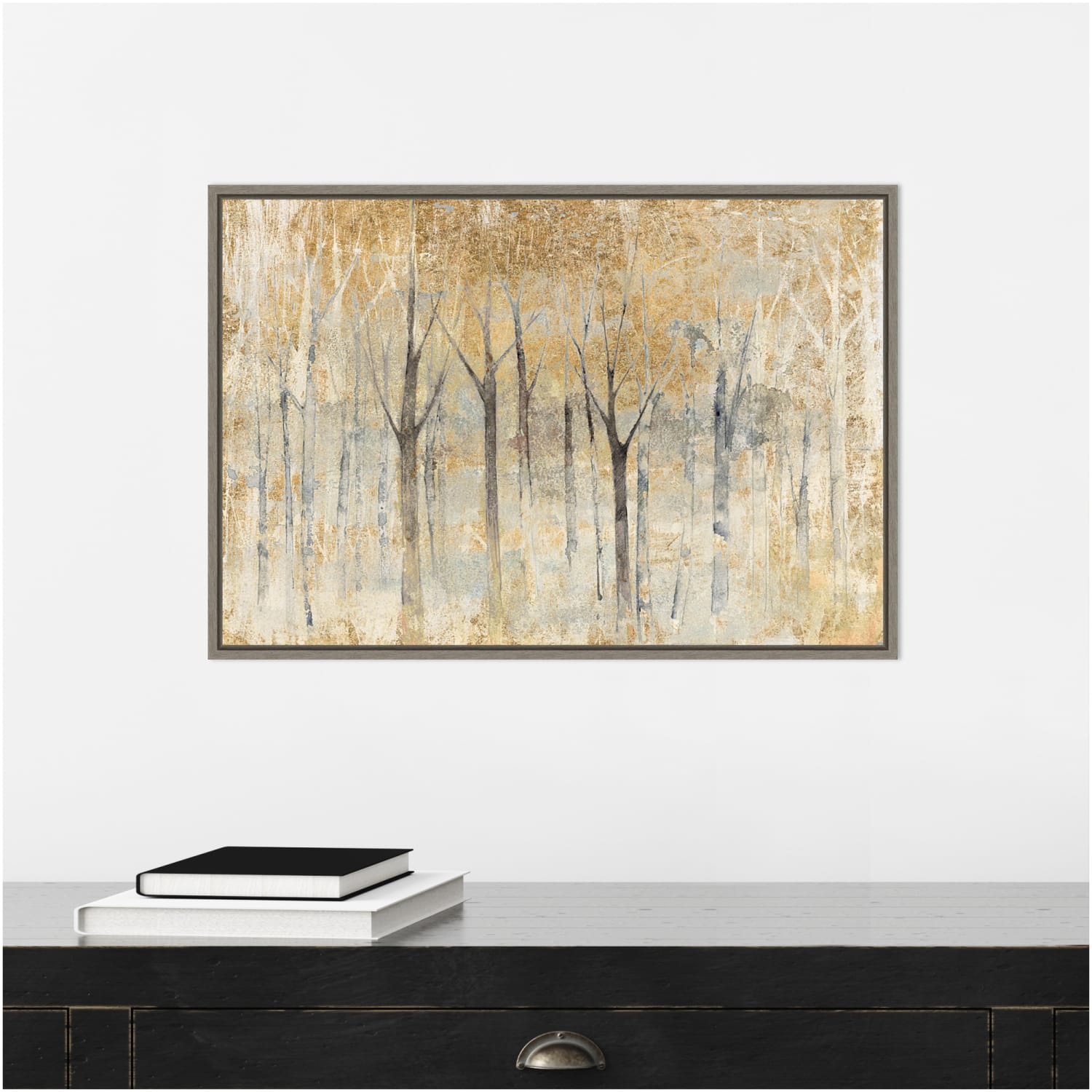 Amanti Art Seasons End Gold by Avery Tillmon Framed Canvas Wall Art Print, 16inH x 23inW, Greywash - Image 5