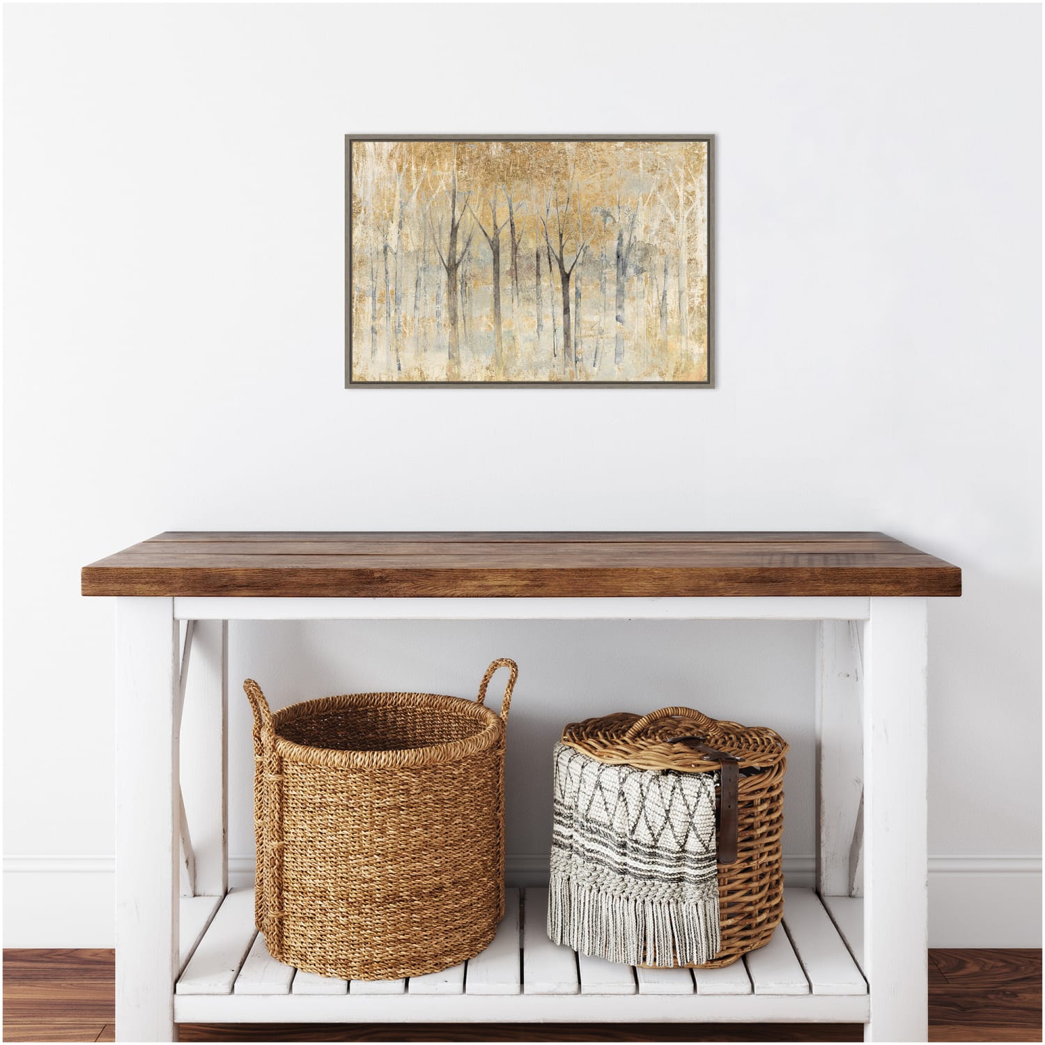 Amanti Art Seasons End Gold by Avery Tillmon Framed Canvas Wall Art Print, 16inH x 23inW, Greywash - Image 6